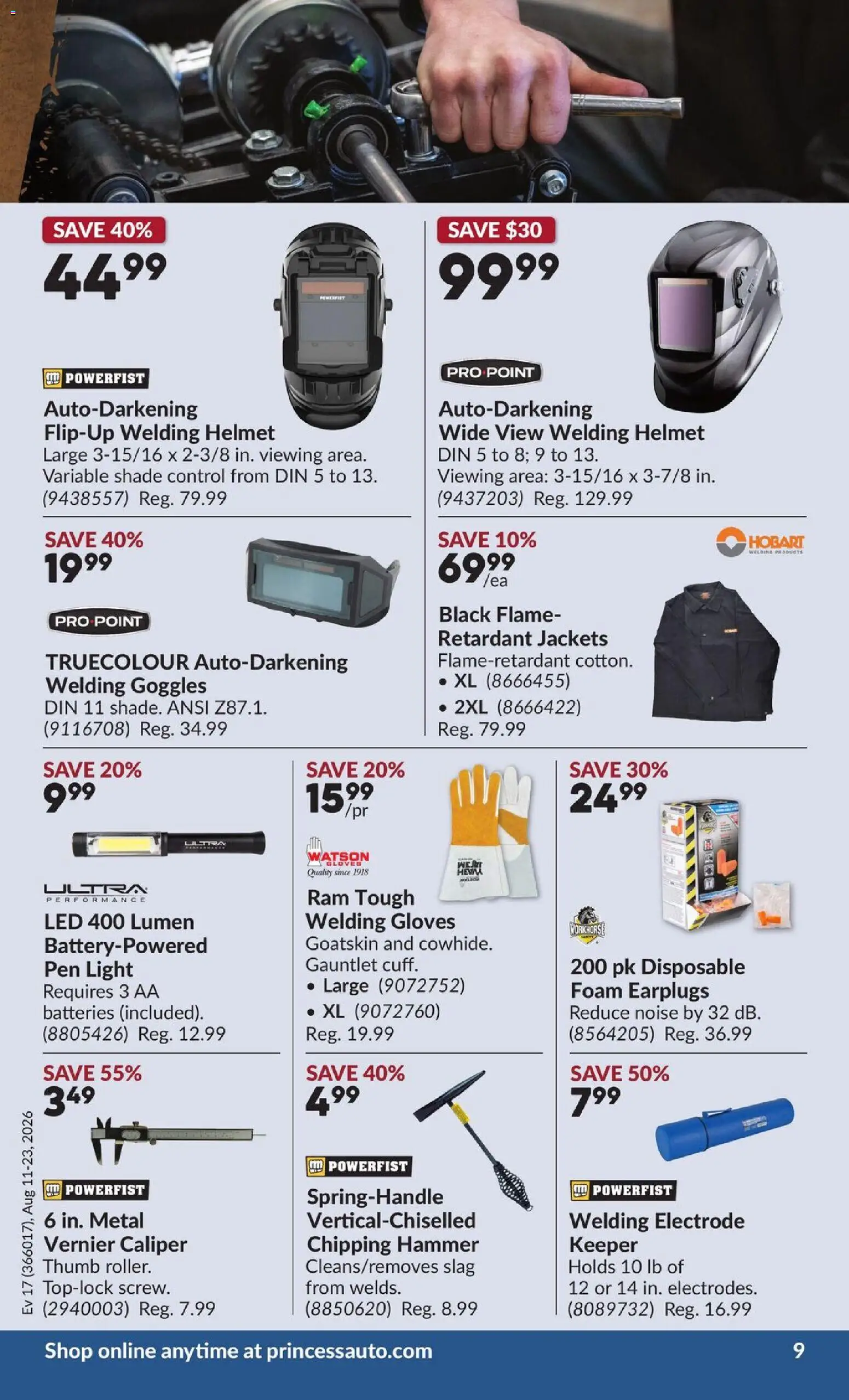 Princess Auto flyer valid from Aug 11, 2026 | Page: 16 | Products: Gloves