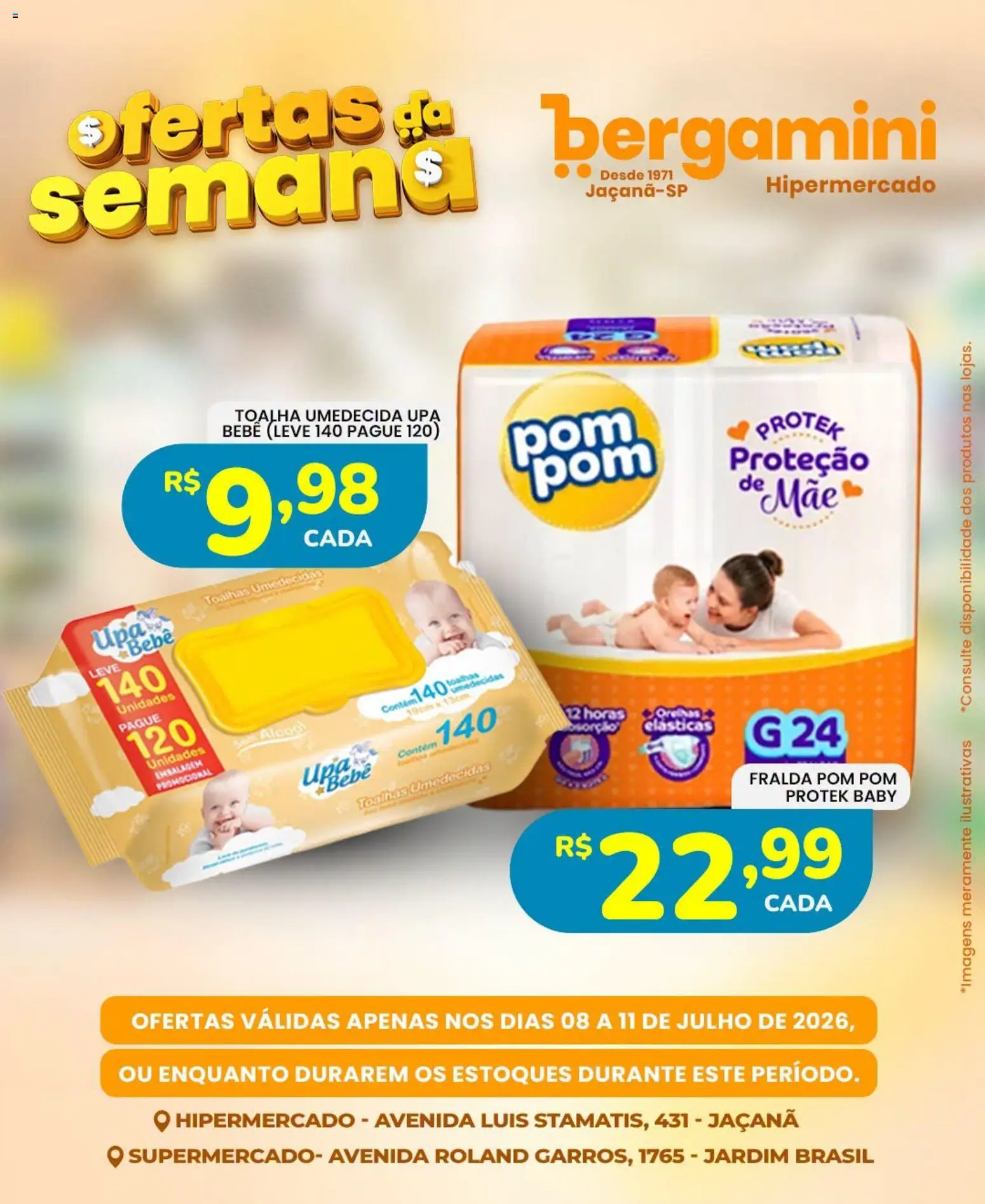 Supermercado Bergamini Folheto - válido de 08/07/2026 | Página: 21 | Produtos: Toalha umedecida
