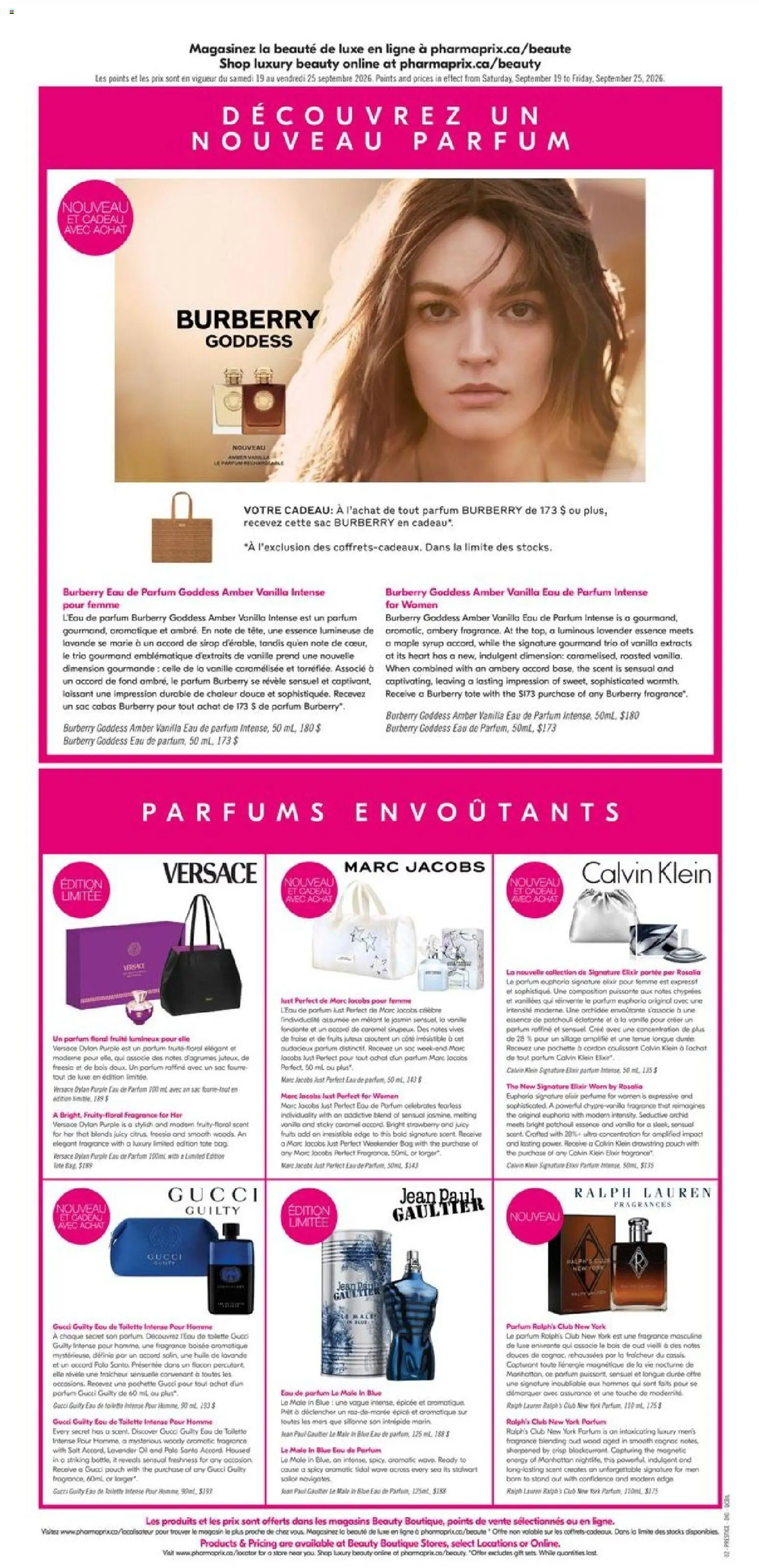 Pharmaprix flyer valid from Sep 19, 2026 | Page: 14 | Products: Bag, Orchid, Toilette, Syrup