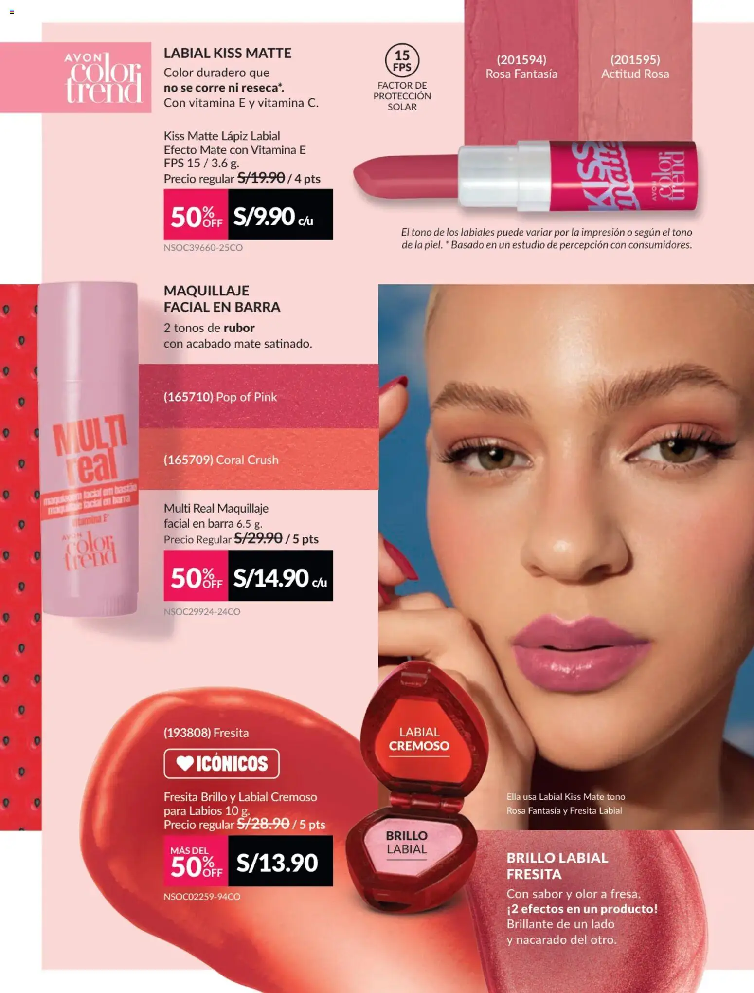 Catálogo Avon válido desde 17.06.2026 | Página: 50 | Productos: Lápiz labial, Maquillaje, Rubor