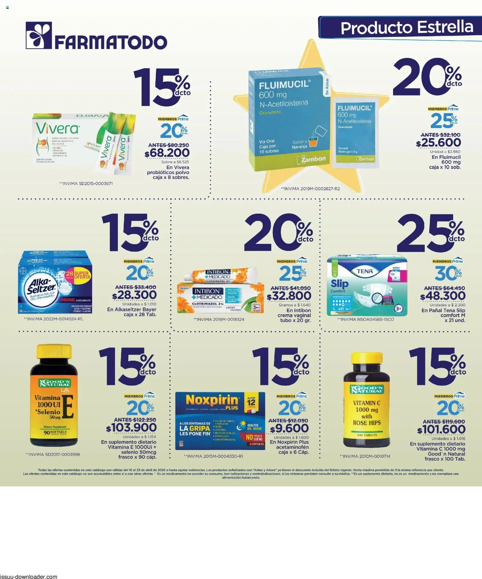 FarmaTodo revista - valida desde el 10.04.2026 | Página: 4 | Productos: Crema, Frasco, Sobre, Polvo