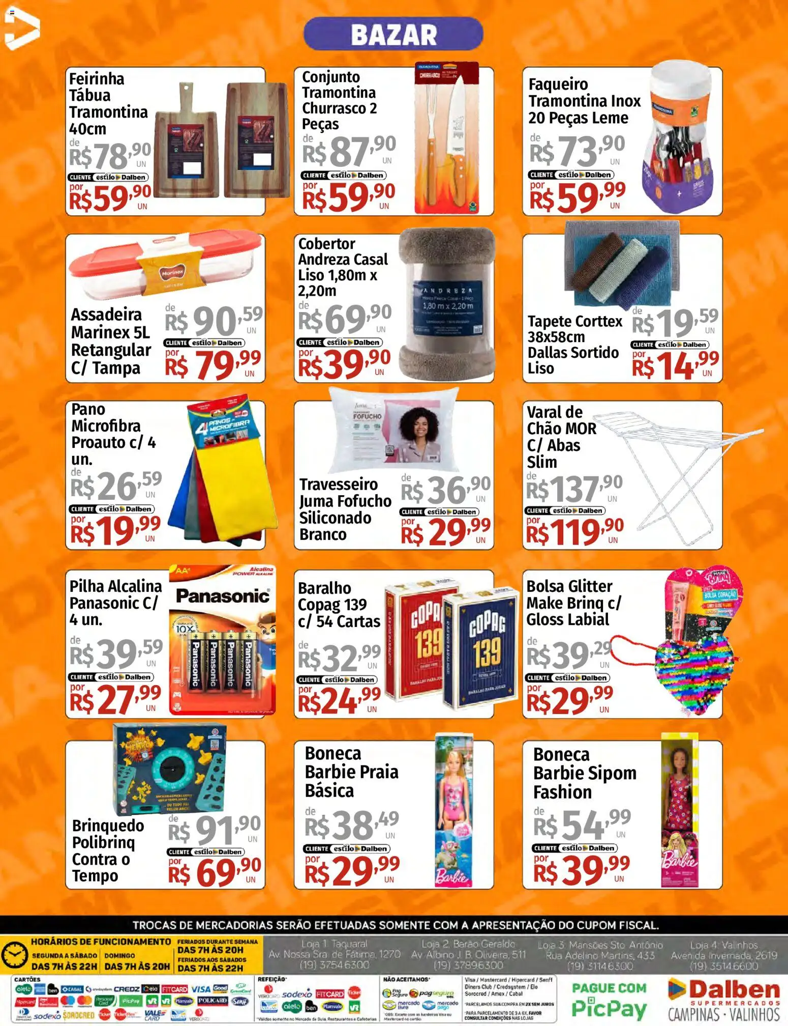 Supermercado Dalben Folheto - válido de 25/09/2026 | Página: 15 | Produtos: Travesseiro, Tábua, Assadeira, Bolsa