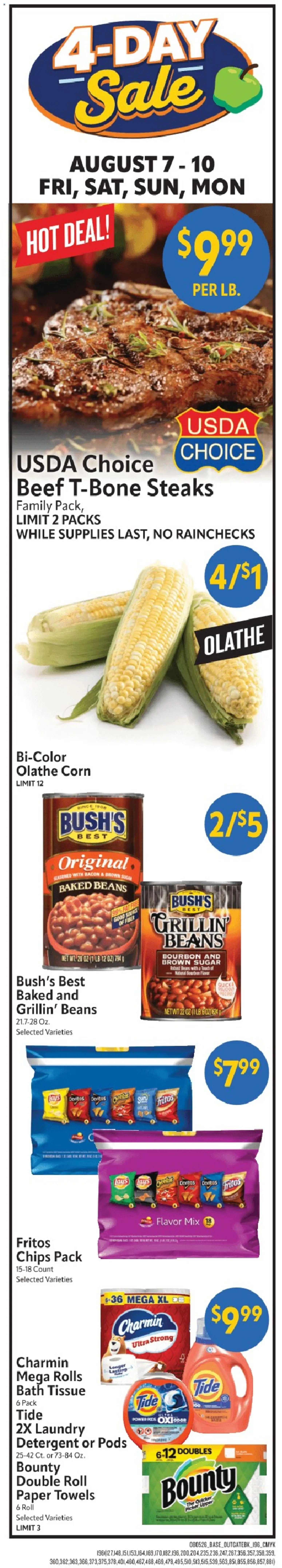 Homeland Weekly Ad - valid from 08/05/2026 | Page: 4 | Products: Corn, Detergent, Bourbon, Bacon