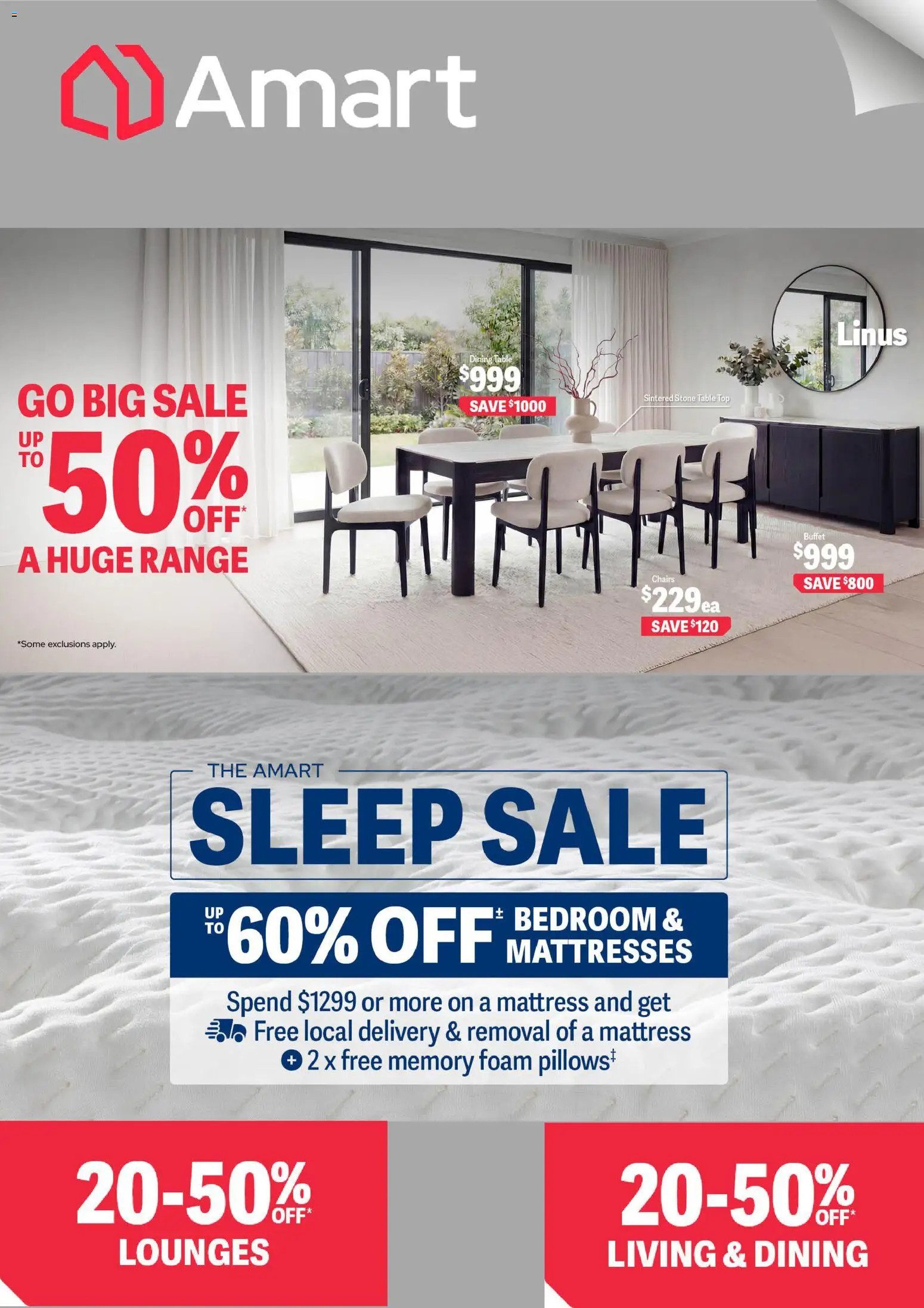 Amart Furniture catalogue - valid from 21/08/2026 | Page: 1 | Products: Mattresses, Foam, Chairs, Mattress