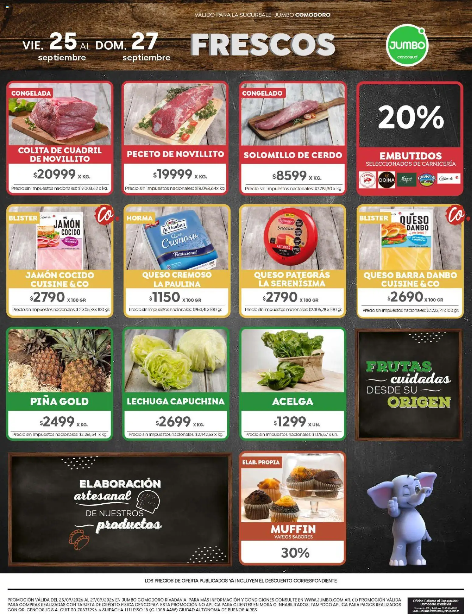 Jumbo - Ofertas | Comodoro │ válido desde el 25/09/2026 | Página: 8 | Productos: Embutidos, Lechuga, Queso, Jamón