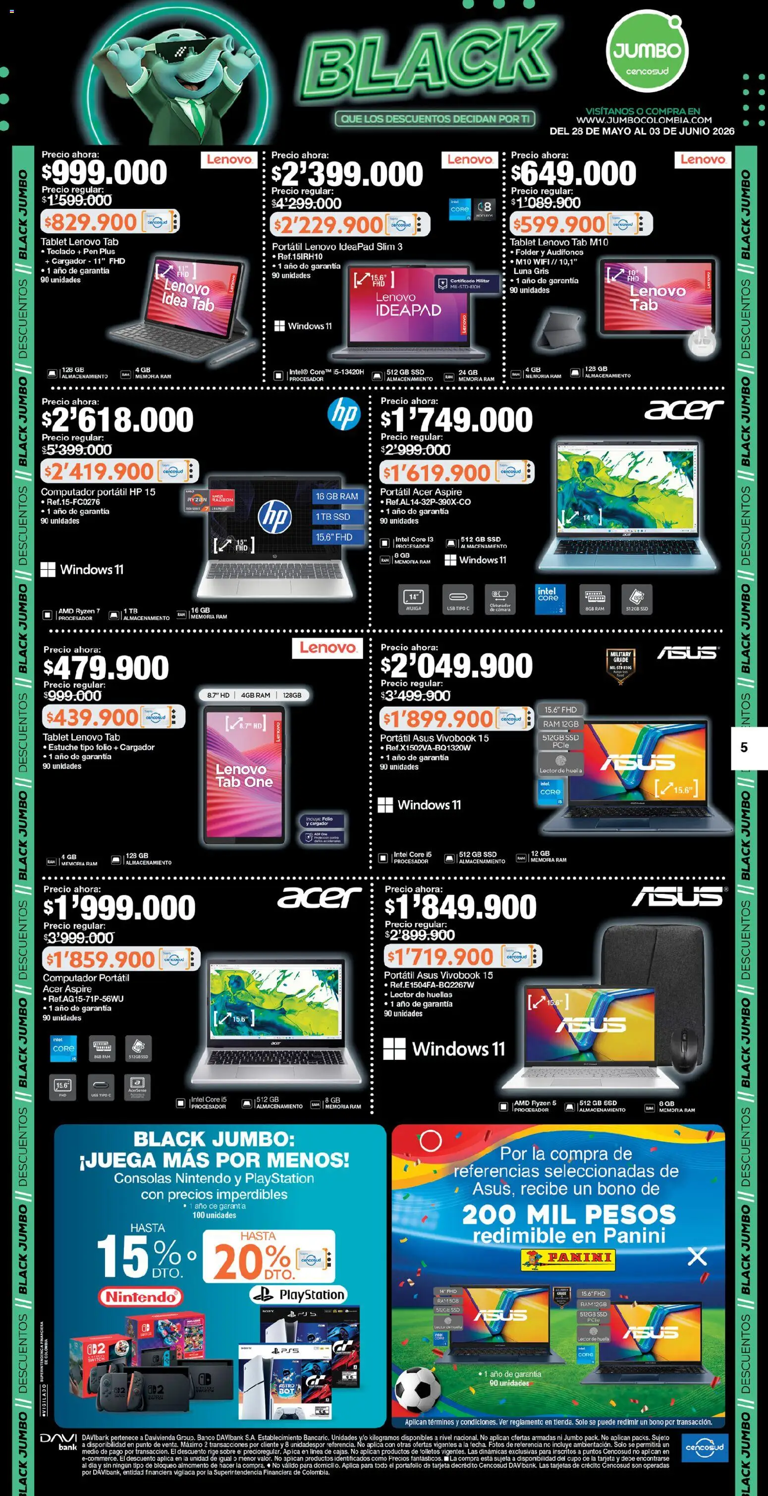 Jumbo revista - valida desde el 28.05.2026 | Página: 5 | Productos: Estuche, Teclado, Cargador, Computador portátil