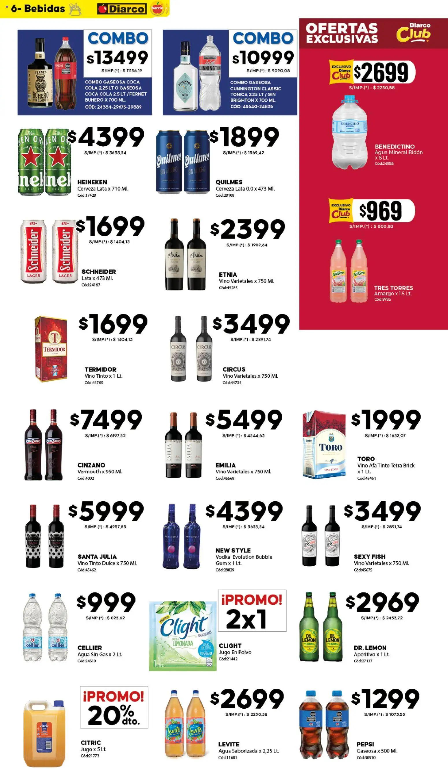 Diarco - Ofertas Diarco Barrio │ válido desde el 18.05.2026 | Página: 6 | Productos: Gin, Fernet, Cerveza, Agua saborizada