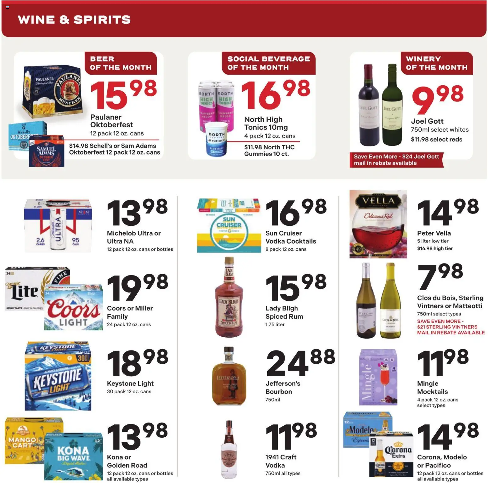 Coborn's Liquor Ad - valid from 09/09/2026 | Page: 1 | Products: Bourbon, Vodka, Mango, Rum