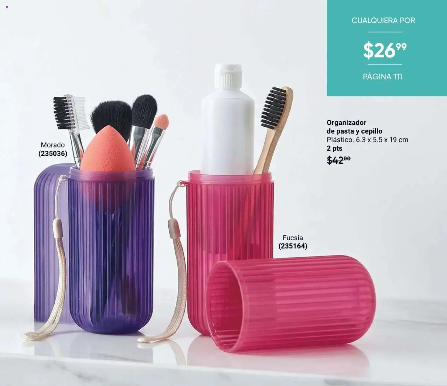 Nuevas ofertas de AVON válidas en toda la República Mexicana desde el 20/08/2026. ¡Encuentra las mejores ofertas en AVON Casa & Estilo 12 2026! | Página: 111 | Productos: Cepillo, Pasta, Organizador