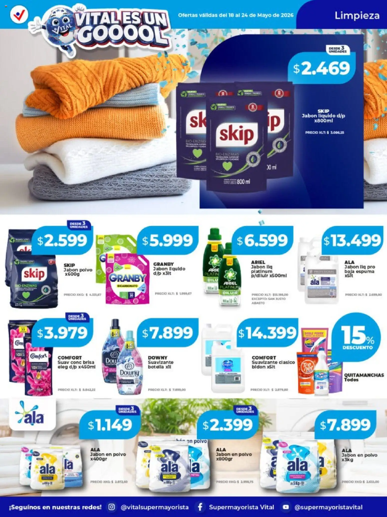 Vital - Ofertas │ válido desde el 18.05.2026 | Página: 7 | Productos: Botella, Jabón, Jabón en polvo, Espuma