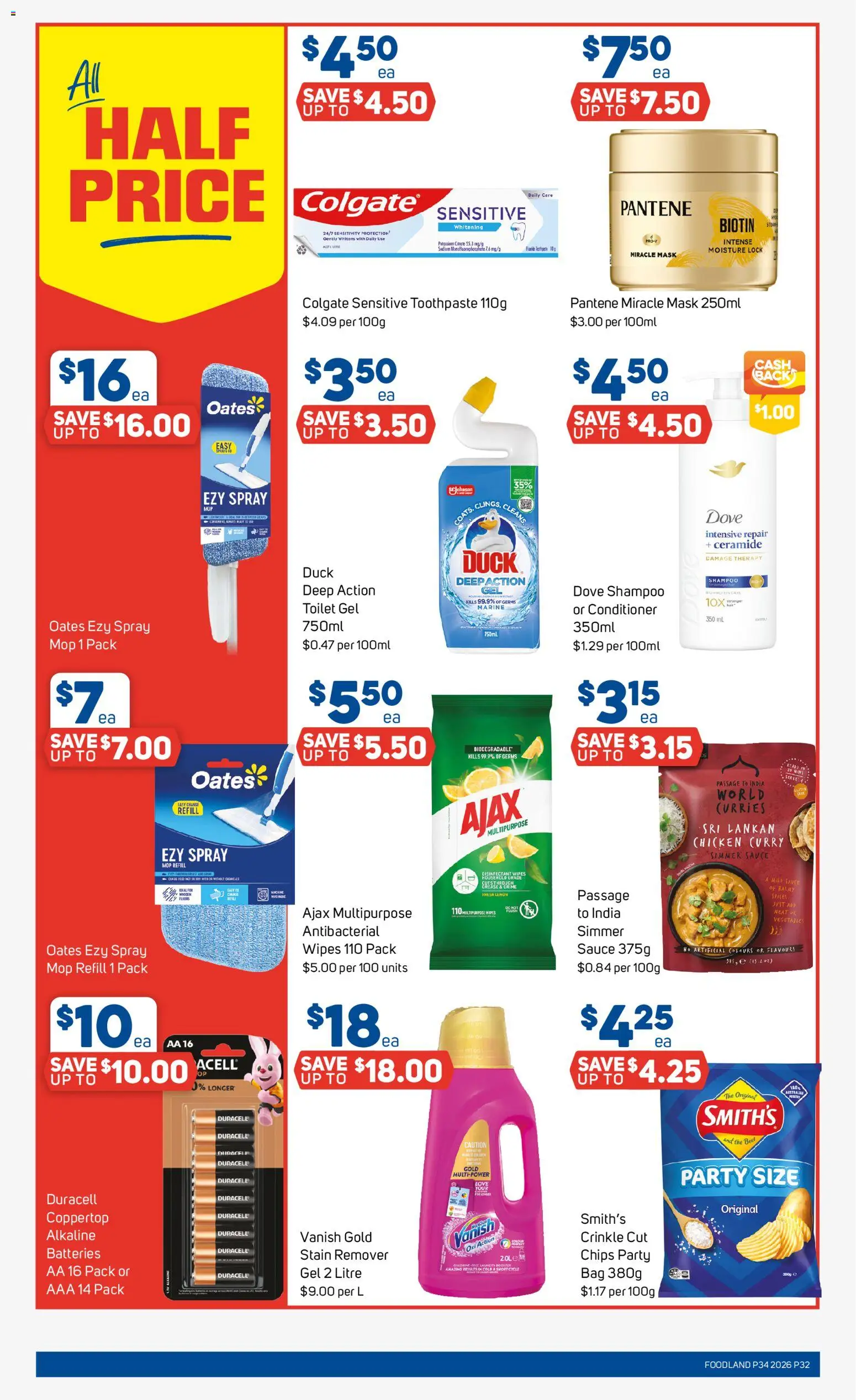 Foodland catalogue - valid from 19/08/2026 | Page: 32 | Products: Duck, Disinfectant wipes, Vegetables, Batteries