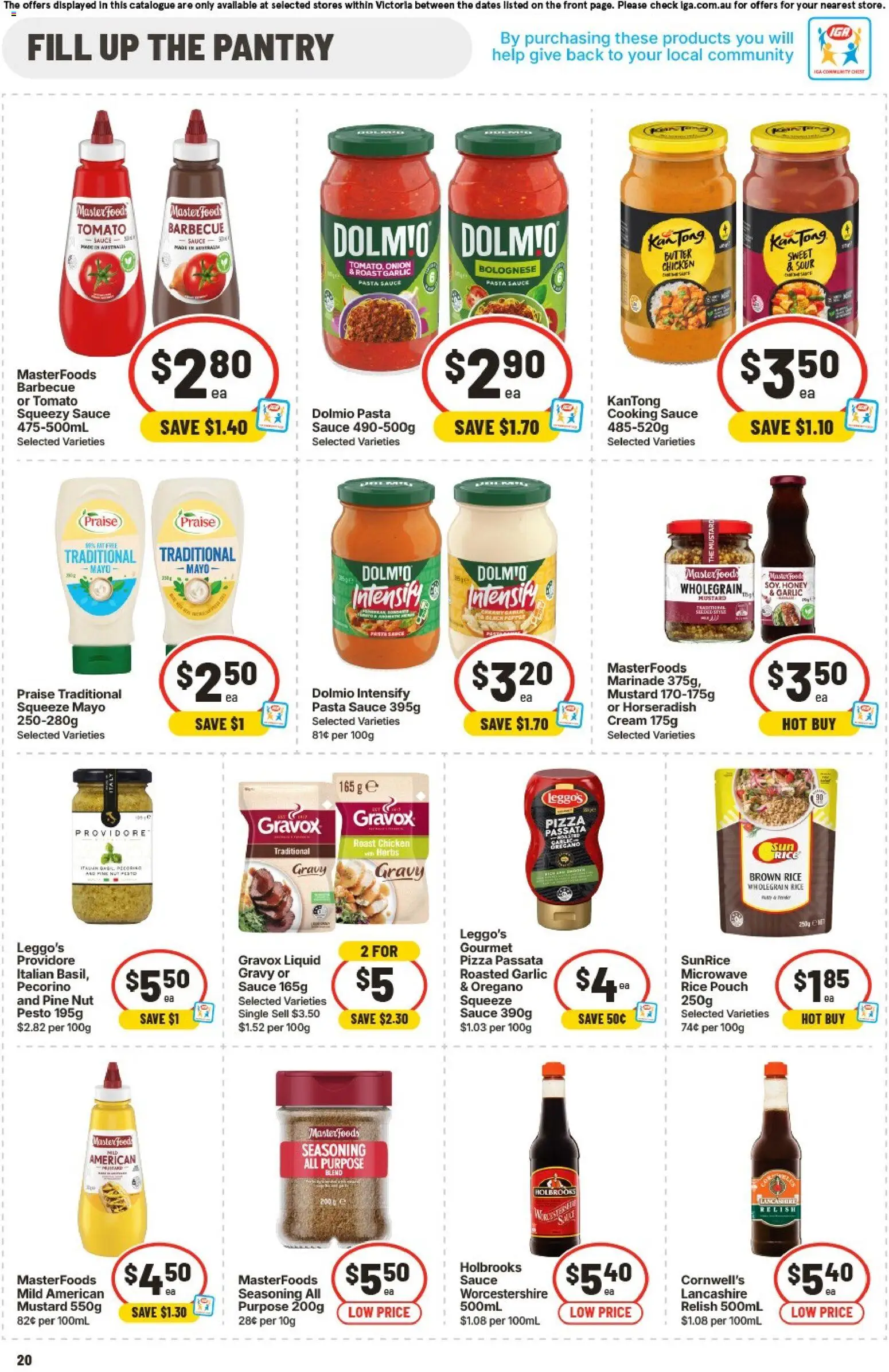 IGA catalogue - valid from 12/08/2026 | Page: 20 | Products: Butter, Brown rice, Sauce, Garlic