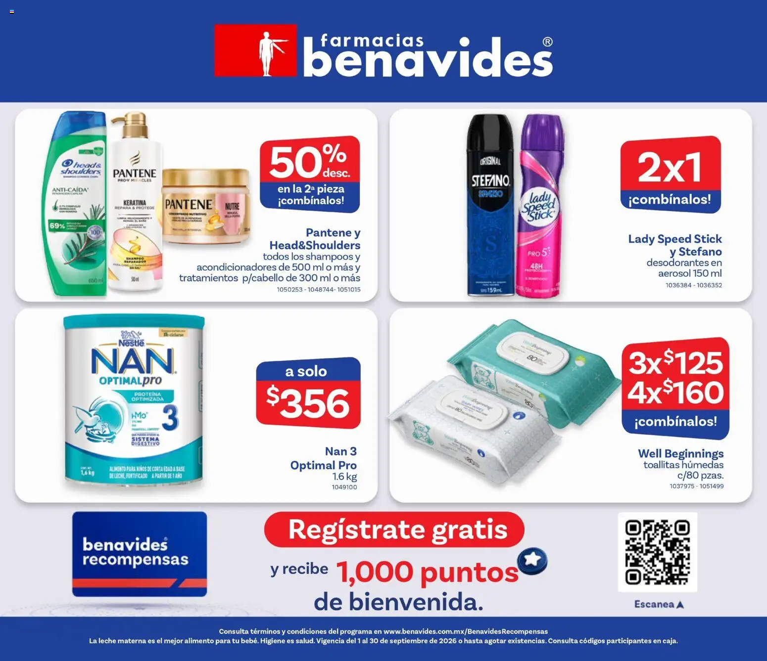 Nuevas ofertas de Farmacia Benavides válidas en toda la República Mexicana desde el 01/09/2026. ¡Encuentra las mejores ofertas en Farmacia Benavides catálogo! | Página: 24 | Productos: Toallitas húmedas, Leche