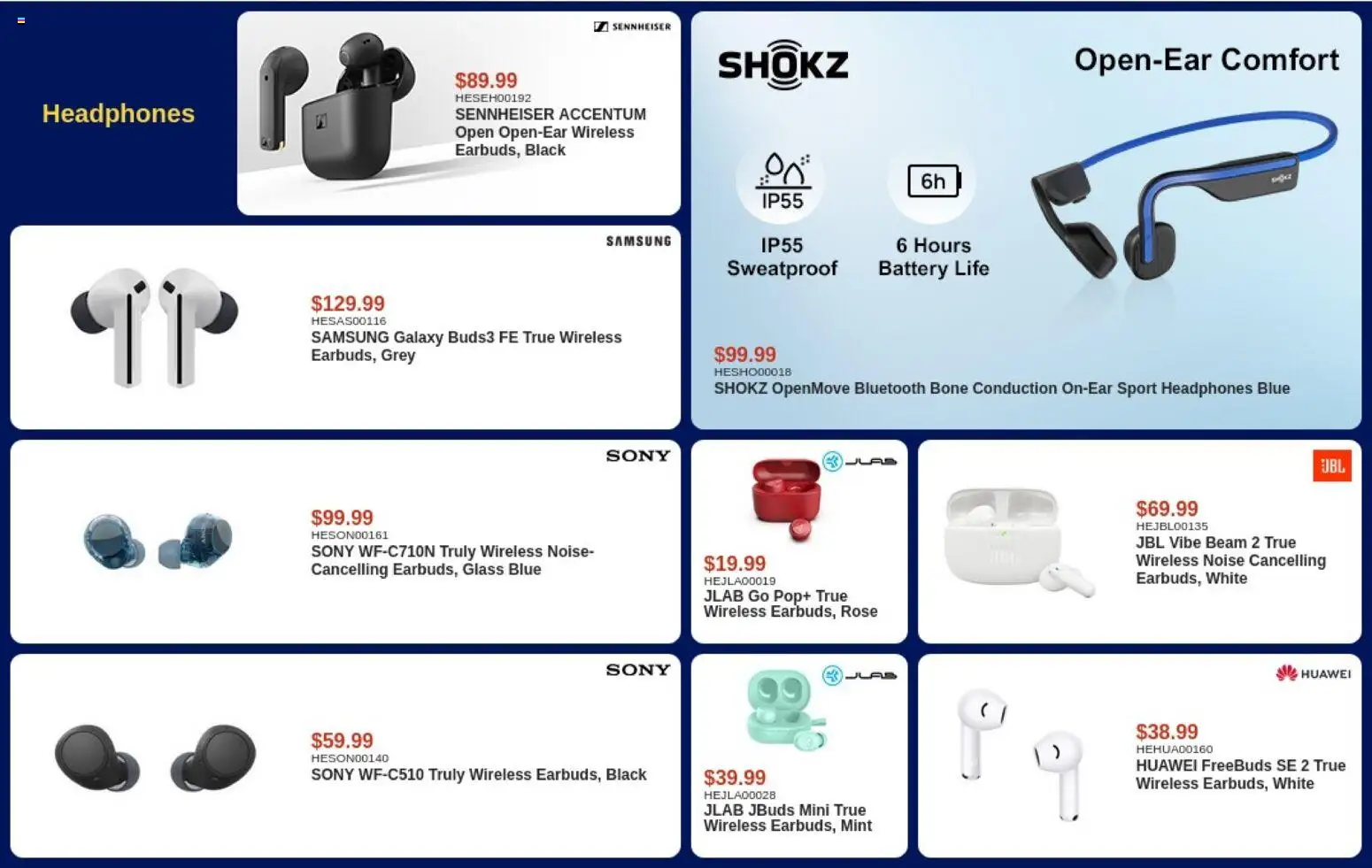Canada Computers flyer valid from Oct 2, 2026 | Page: 9 | Products: Headphones, Battery