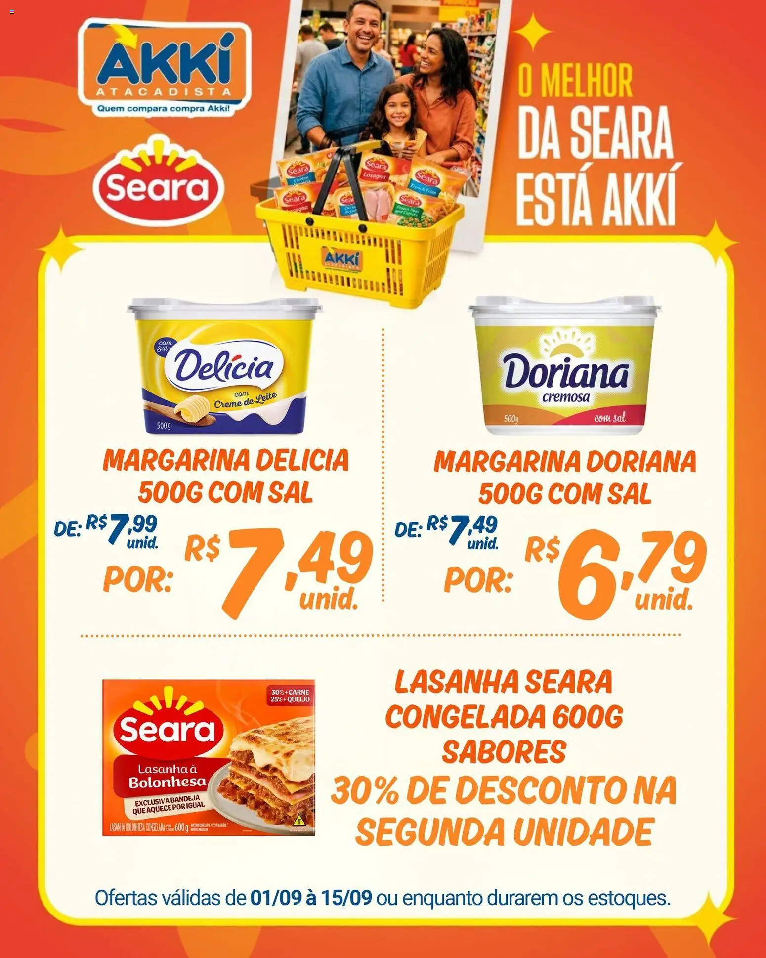 Akki Atacadista Folheto - válido de 01/09/2026 | Página: 2 | Produtos: Doriana, Lasanha, Creme de leite, Margarina