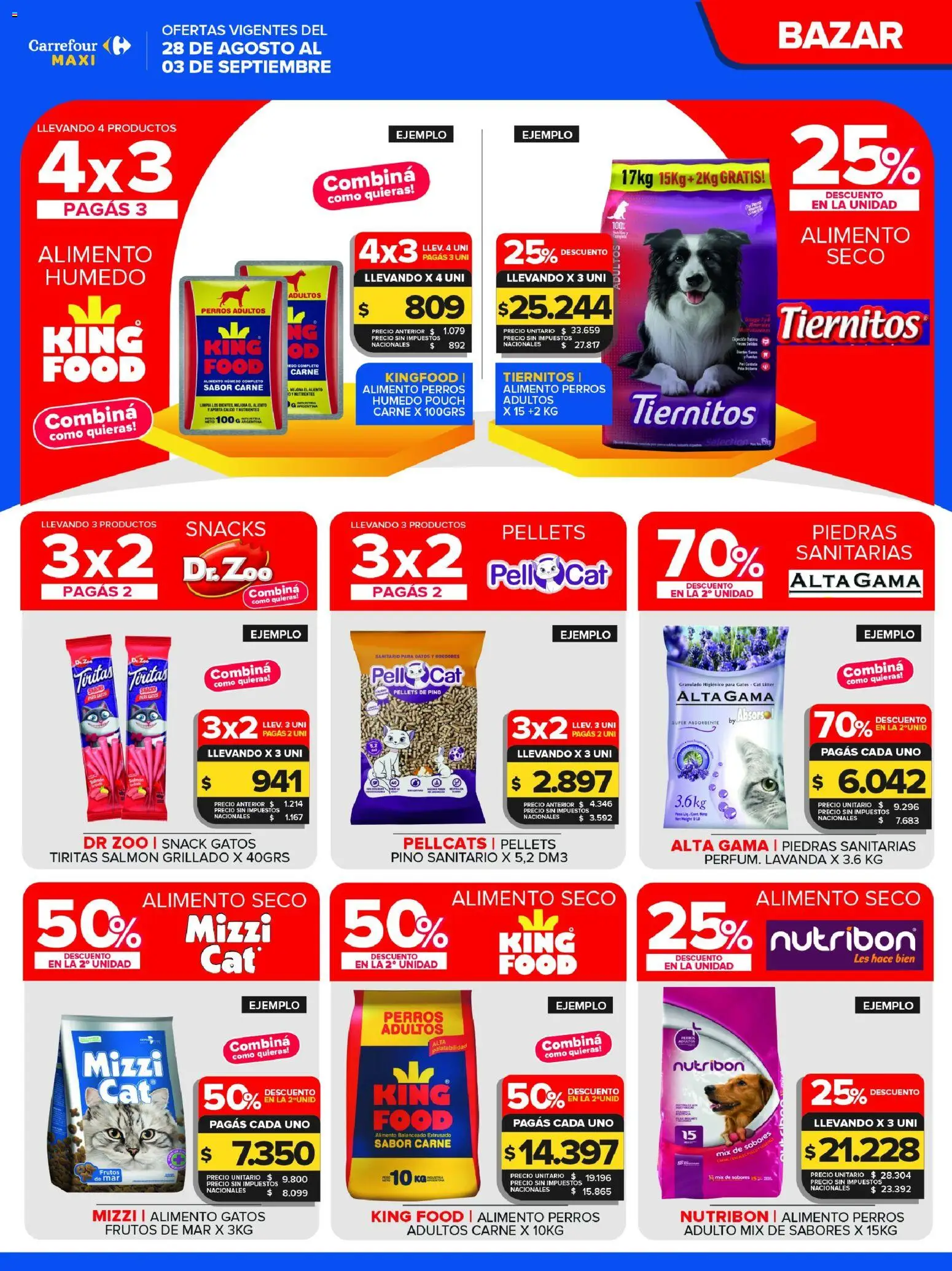 Carrefour Maxi catálogo │ válido desde el 28/08/2026 | Página: 11 | Productos: Salmón, Carne, Tortas, Snacks
