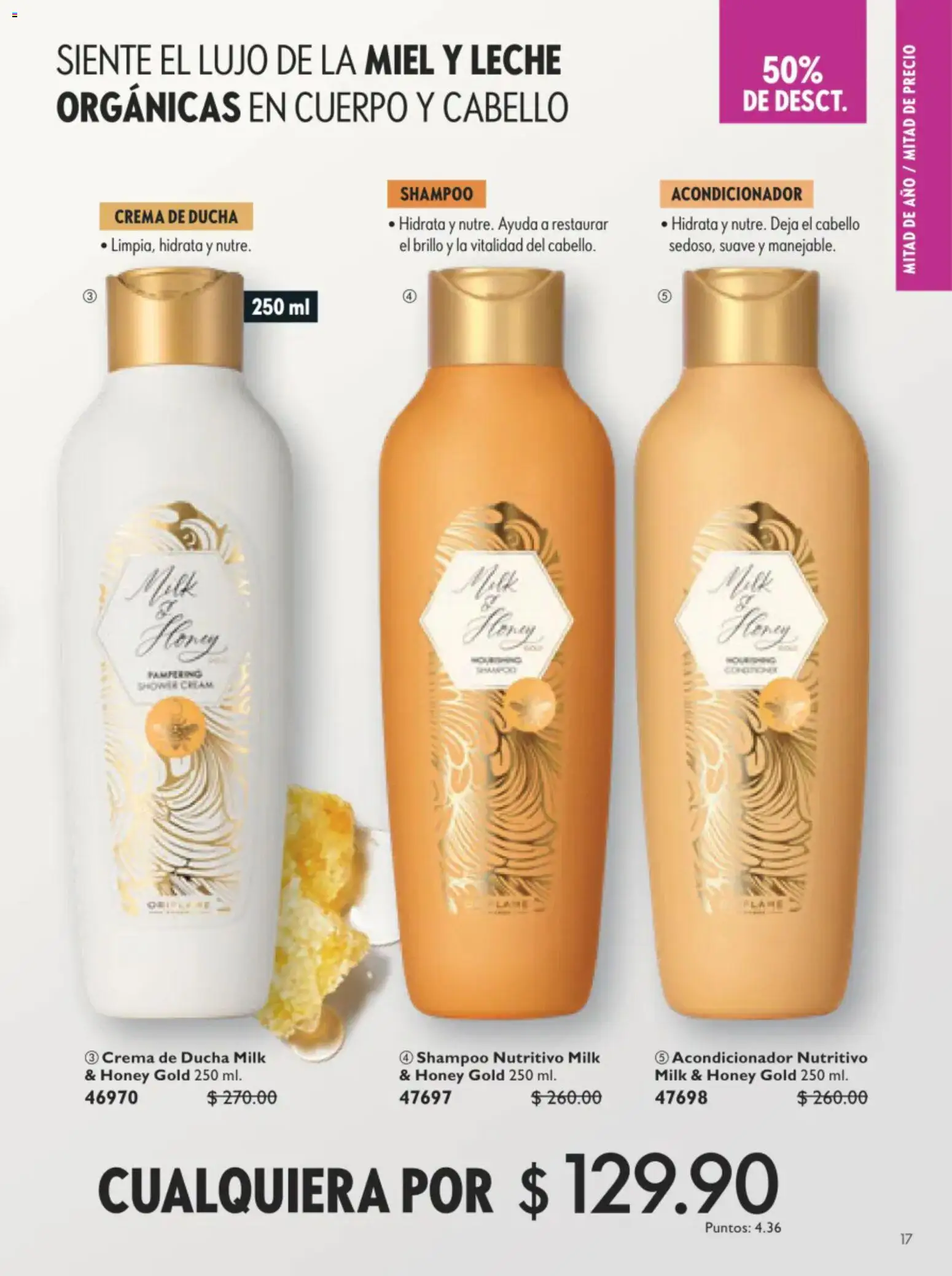 Nuevas ofertas de Oriflame válidas en toda la República Mexicana desde el 11/07/2026. ¡Encuentra las mejores ofertas en Oriflame campaña 10 2026! | Página: 17 | Productos: Crema, Leche, Brillo, Acondicionador