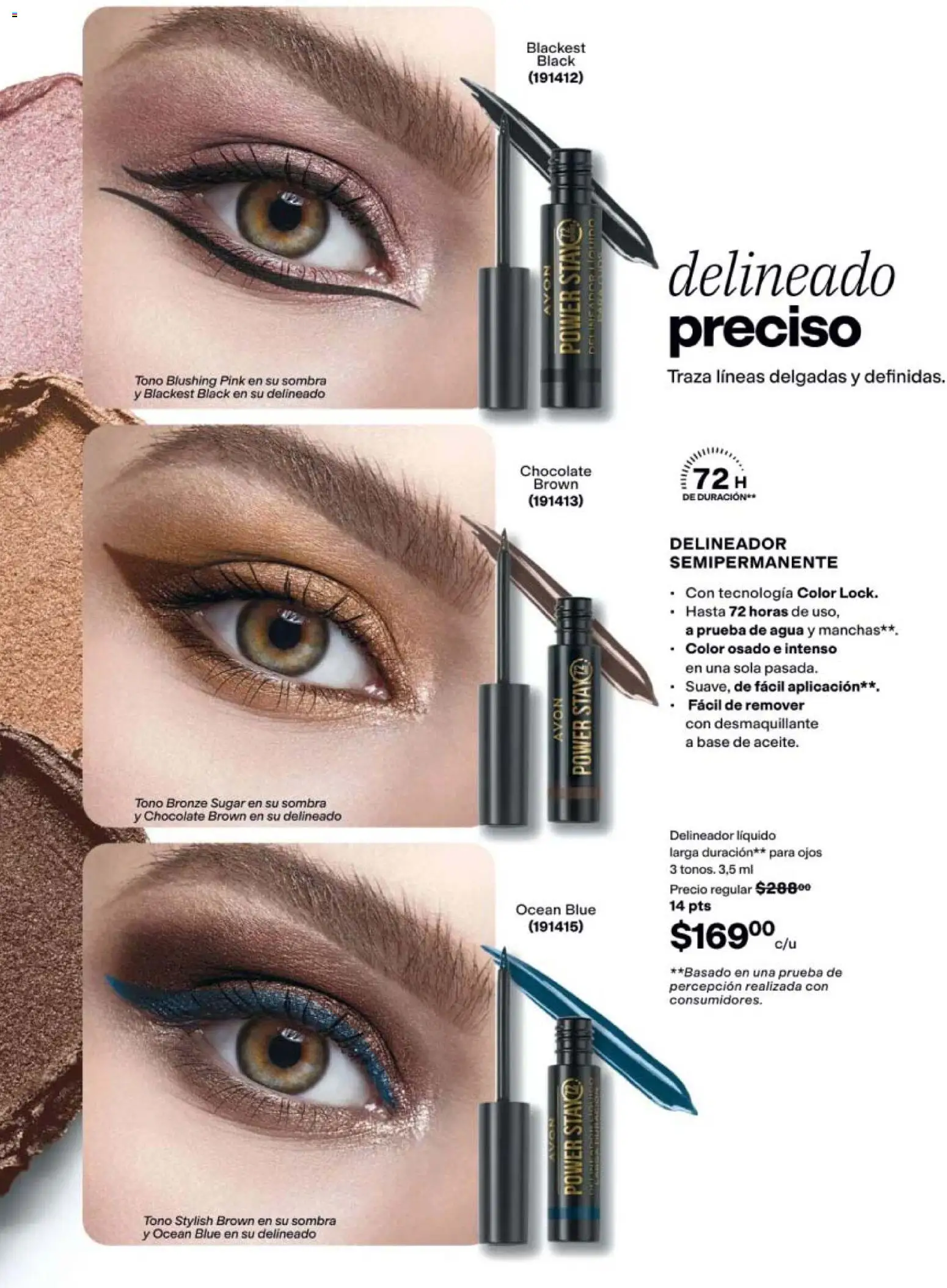 Nuevas ofertas de AVON válidas en toda la República Mexicana desde el 21/08/2026. ¡Encuentra las mejores ofertas en AVON campaña 13 2026! | Página: 35 | Productos: Agua, Chocolate, Sombra, Delineador