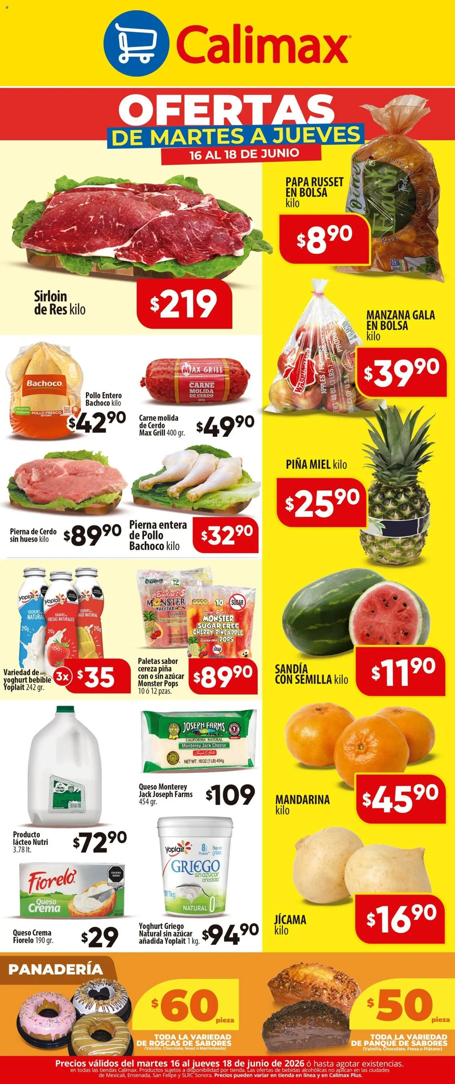 Nuevas ofertas de Calimax válidas en toda la República Mexicana desde el 16.06.2026. ¡Encuentra las mejores ofertas en Calimax folleto! | Página: 2 | Productos: Fresa, Bolsa, Queso, Piña