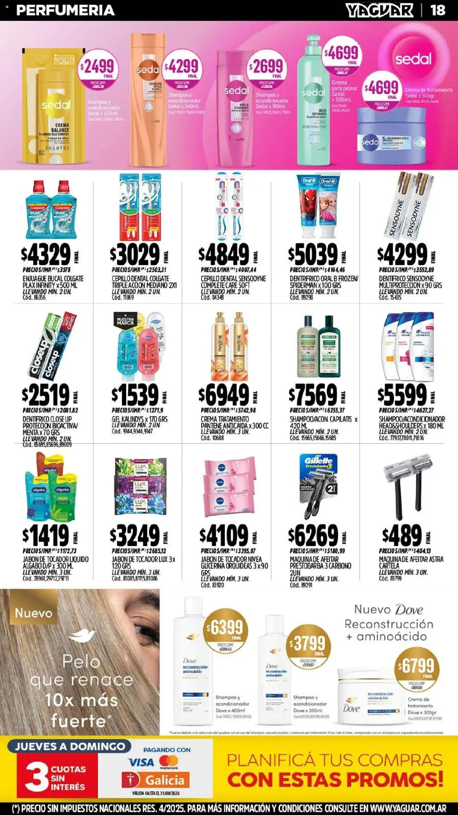 Yaguar - Oferta Semanal San Juan │ válido desde el 03/08/2026 | Página: 18 | Productos: Maquina de afeitar, Cepillo, Shampoo, Enjuague bucal