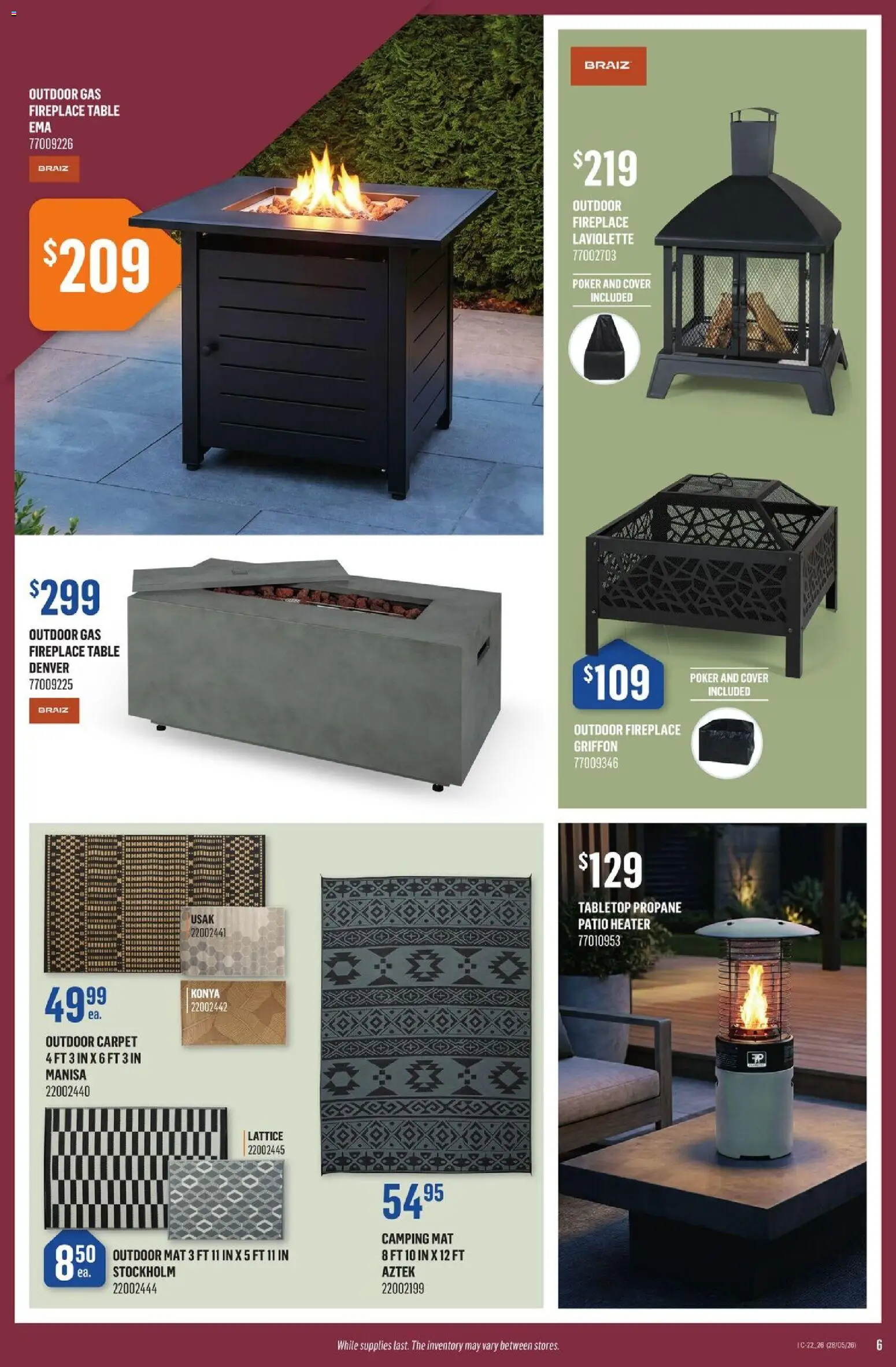 Canac flyer valid from 28.05.2026 | Page: 6 | Products: Table, Carpet