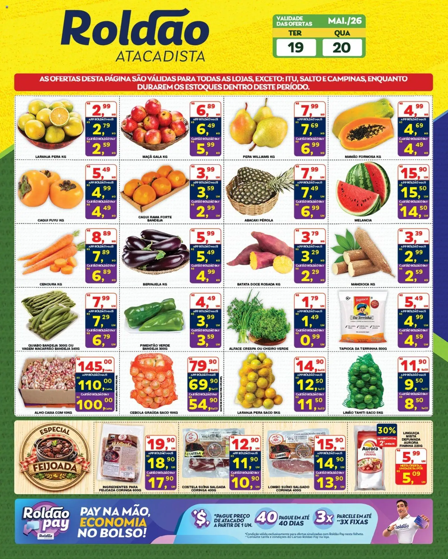 Roldão Folheto - válido de 18.05.2026 | Página: 2 | Produtos: Caqui, Pimentão, Abacaxi, Batata