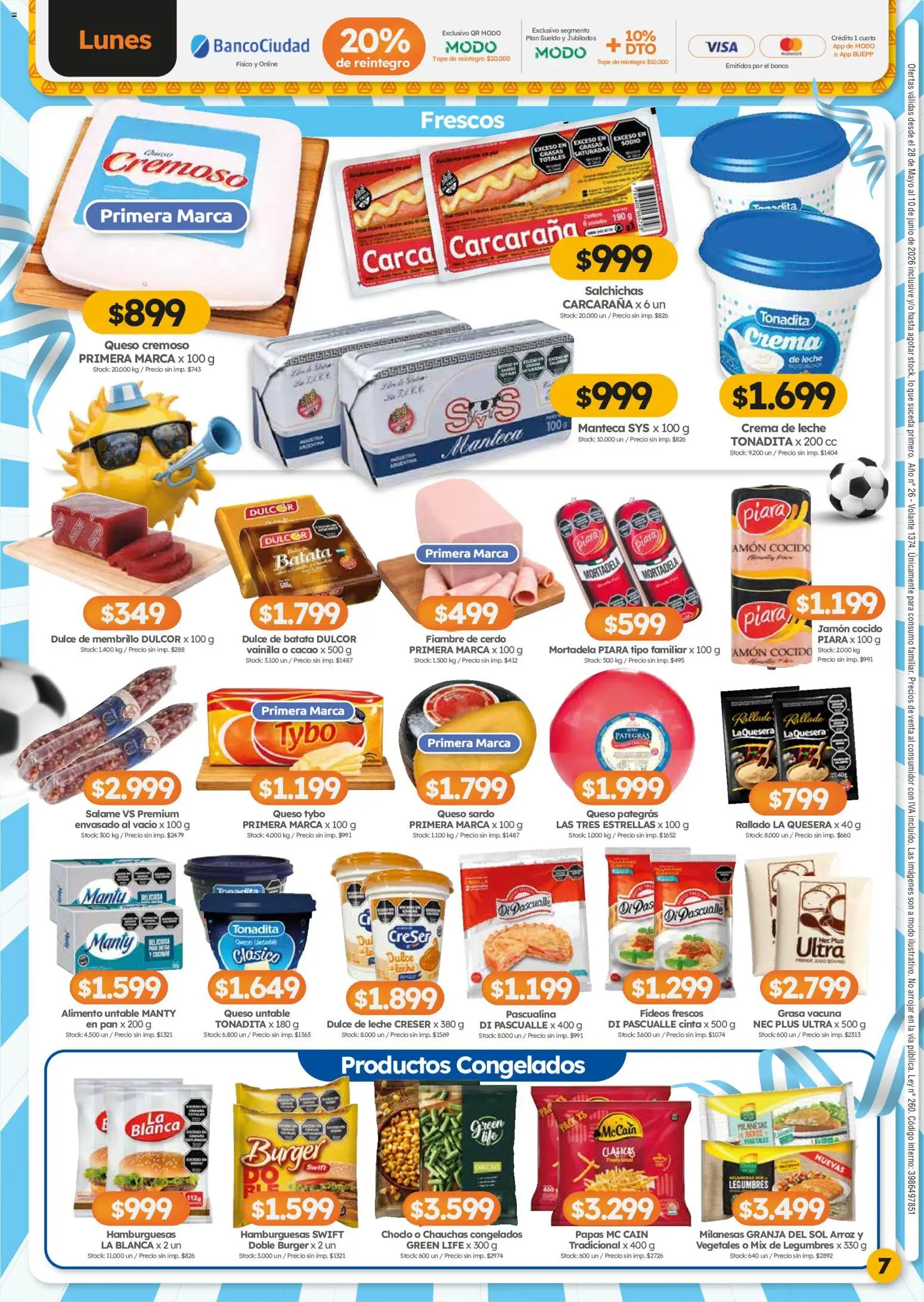 Cordiez ofertas │ válido desde el 28.05.2026 | Página: 7 | Productos: Jamón cocido, Crema de leche, Queso, Salame