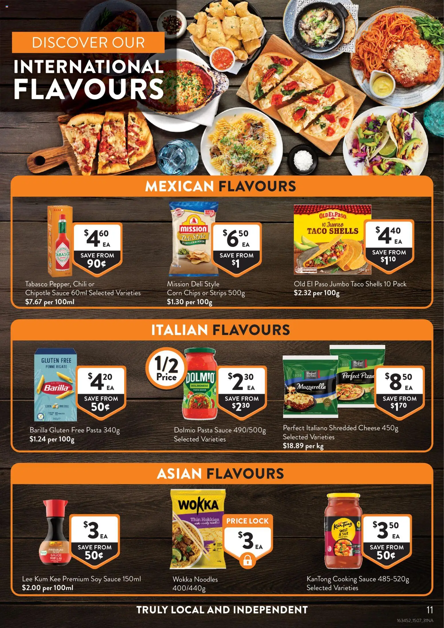 Foodworks catalogue - valid from 15/07/2026 | Page: 11 | Products: Cheese, Rice, Soy sauce, Chili