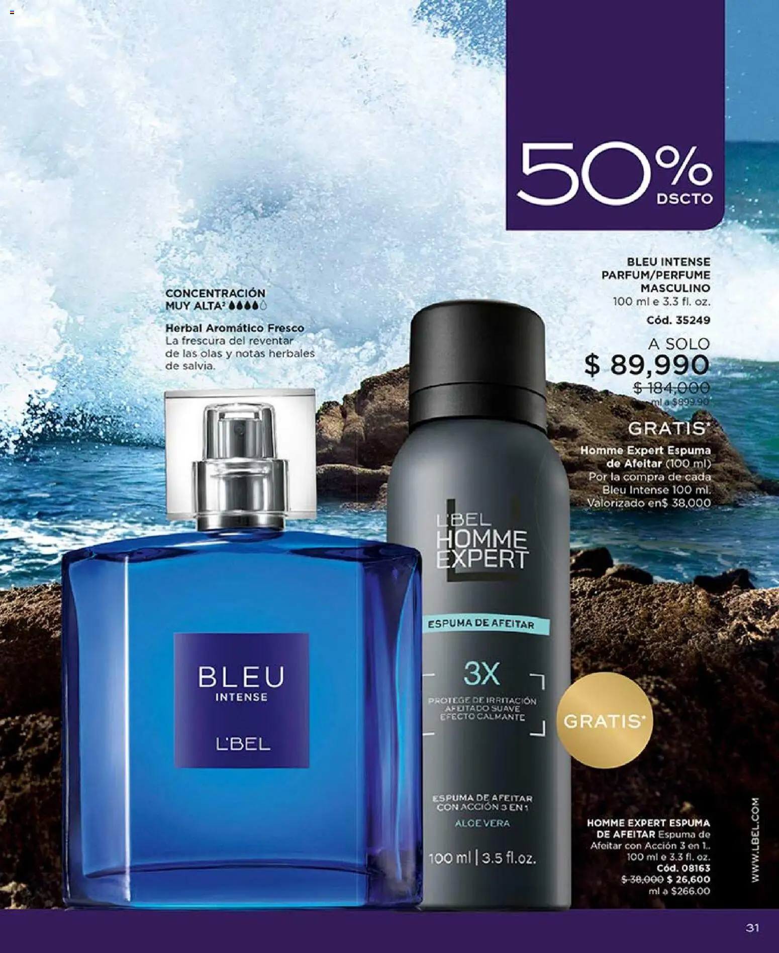 L'Bel revista - valida desde el 24.04.2026 | Página: 31 | Productos: Espuma, Espuma de afeitar, Loción tonificante
