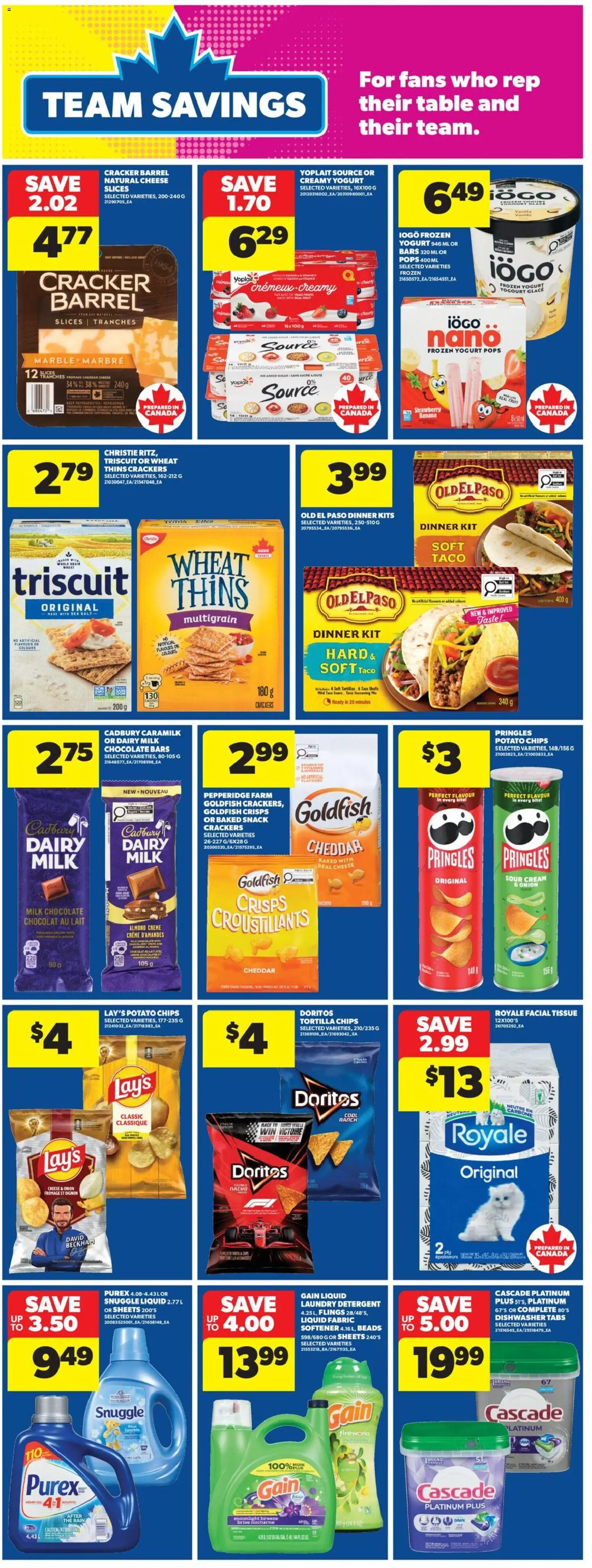 Real Canadian Superstore flyer valid from 18.06.2026 | Page: 14 | Products: Chips, Cream, Detergent, Table