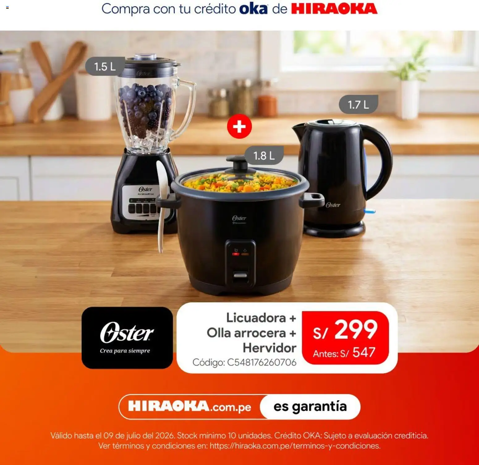 Catálogo Hiraoka válido desde 07/07/2026 | Página: 5 | Productos: Hervidor, Licuadora