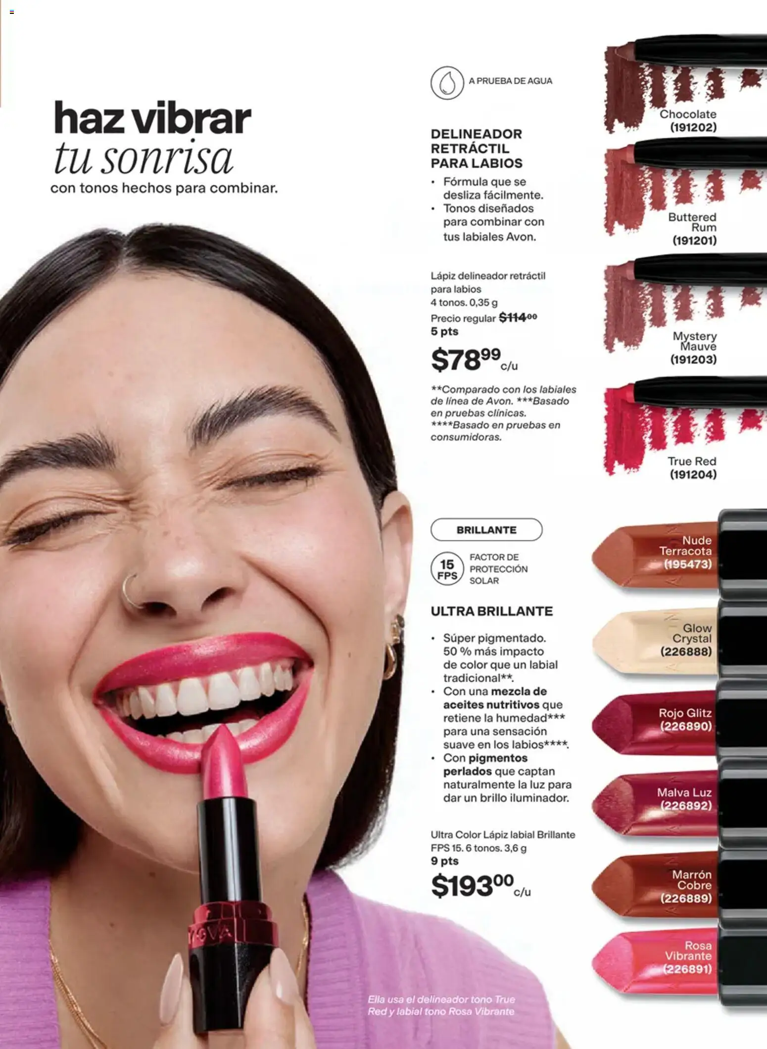 Nuevas ofertas de AVON válidas en toda la República Mexicana desde el 02/10/2026. ¡Encuentra las mejores ofertas en AVON campaña 15 2026! | Página: 25 | Productos: Agua, Brillo, Chocolate, Delineador