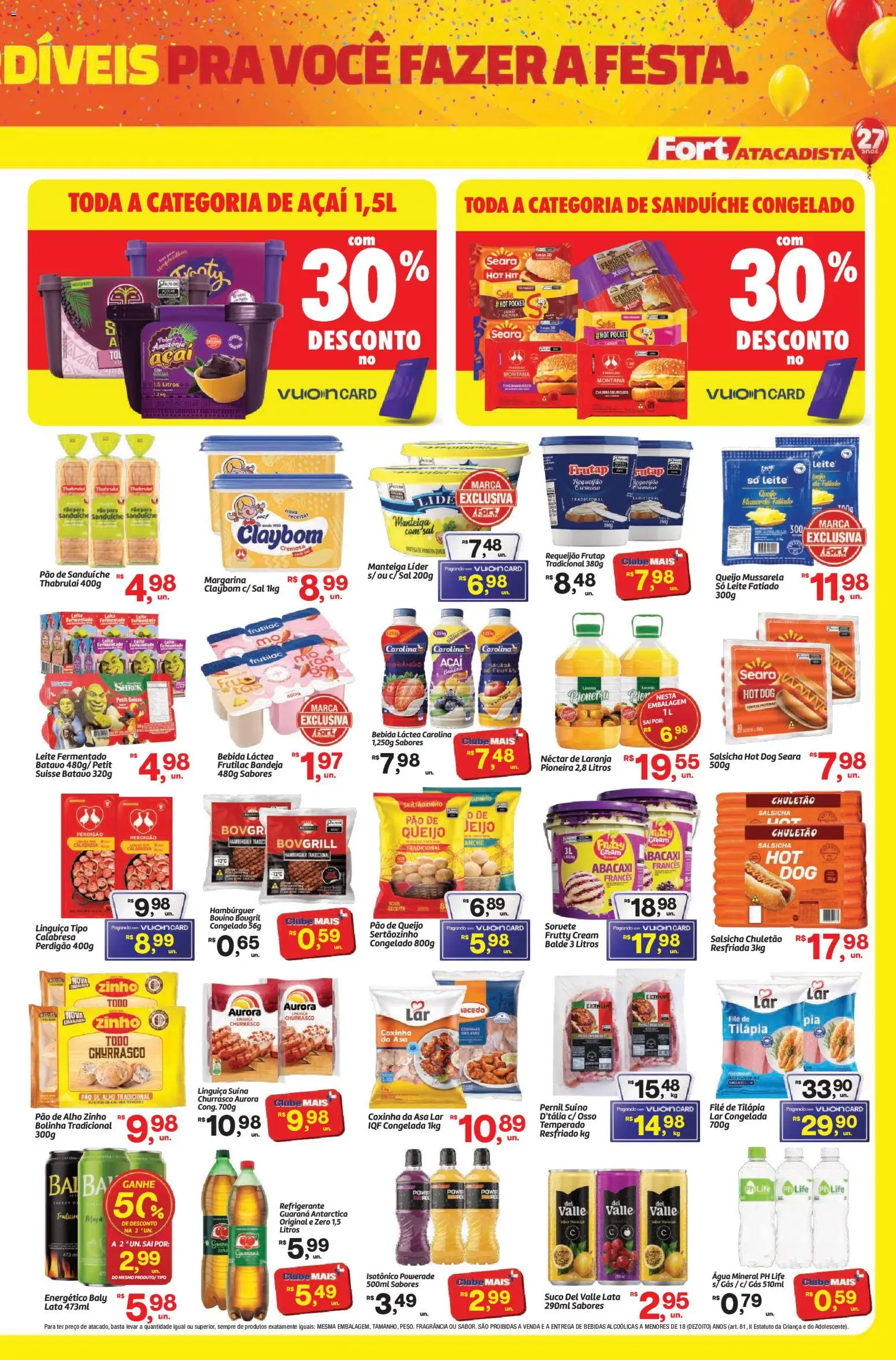 Fort Atacadista Folheto - válido de 02/10/2026 | Página: 3 | Produtos: Sanduíche, Sorvete, Sal, Balde