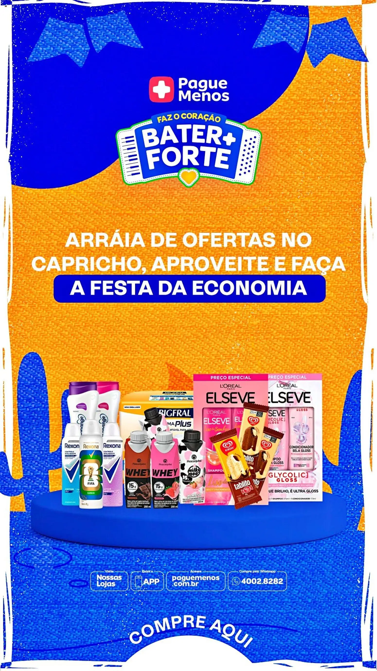 Pague Menos Folheto - válido de 15.06.2026 | Página: 1 | Produtos: Shampoo, Condicionador, Faca, Rexona