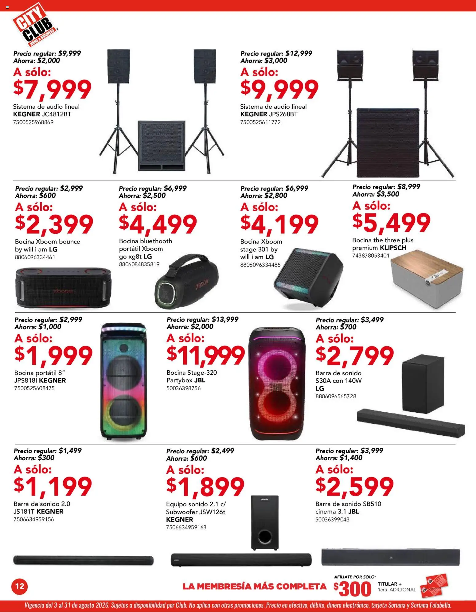 Nuevas ofertas de City Club válidas en toda la República Mexicana desde el 03/08/2026. ¡Encuentra las mejores ofertas en City Club catálogo! | Página: 12