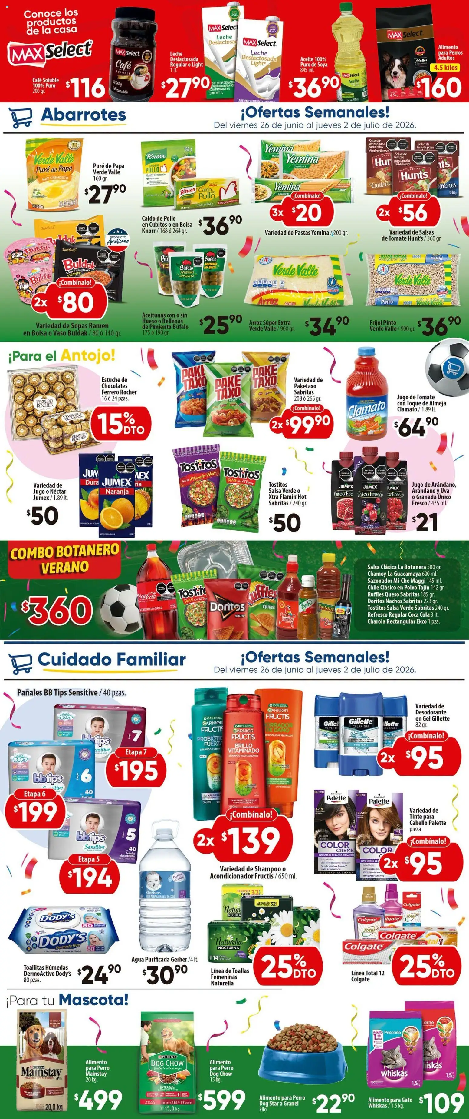 Nuevas ofertas de Calimax válidas en toda la República Mexicana desde el 26/06/2026. ¡Encuentra las mejores ofertas en Calimax folleto Mexicali y SLRC! | Página: 5 | Productos: Agua, Estuche, Pimiento, Uva