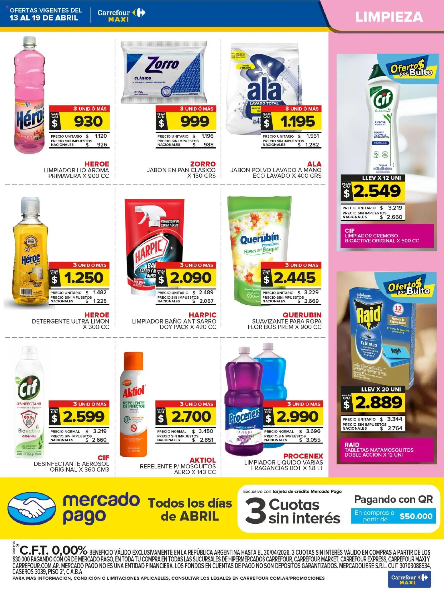 Carrefour Maxi catálogo │ válido desde el 13.04.2026 | Página: 5 | Productos: Repelente, Baño, Polvo, Detergente