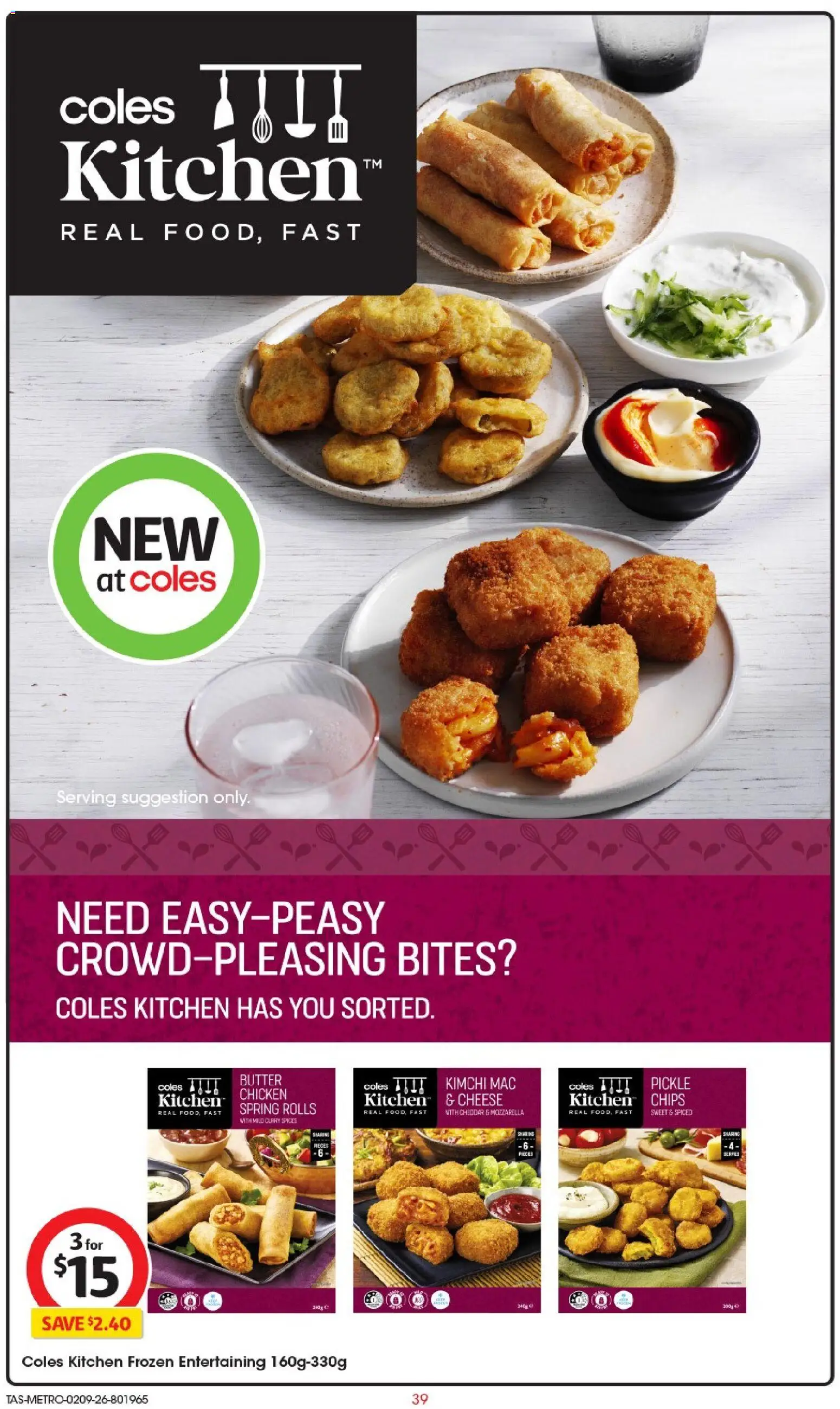 Coles catalogue - valid from 02/09/2026 | Page: 40 | Products: Butter, Cheese, Chips, Kimchi