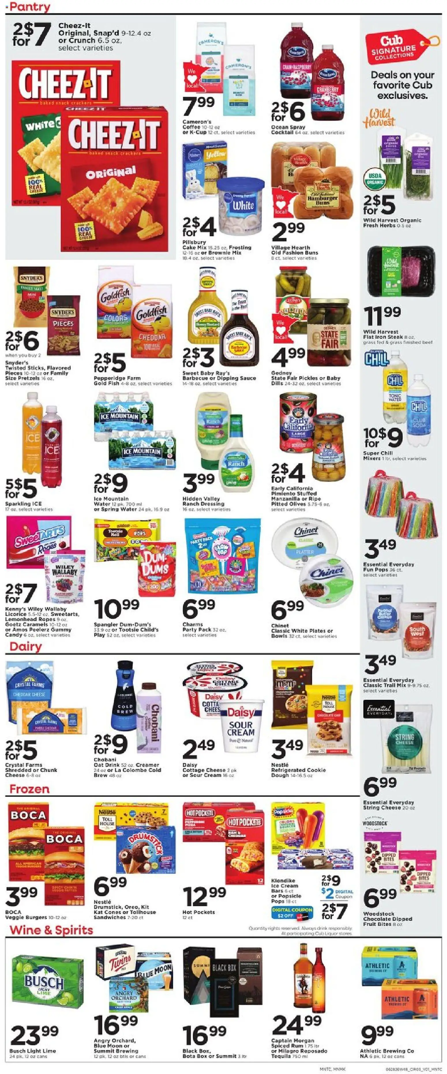 Cub Foods Weekly Ad - valid from 06/28/2026 | Page: 3 | Products: Cheese, Chocolate, Water, Iron