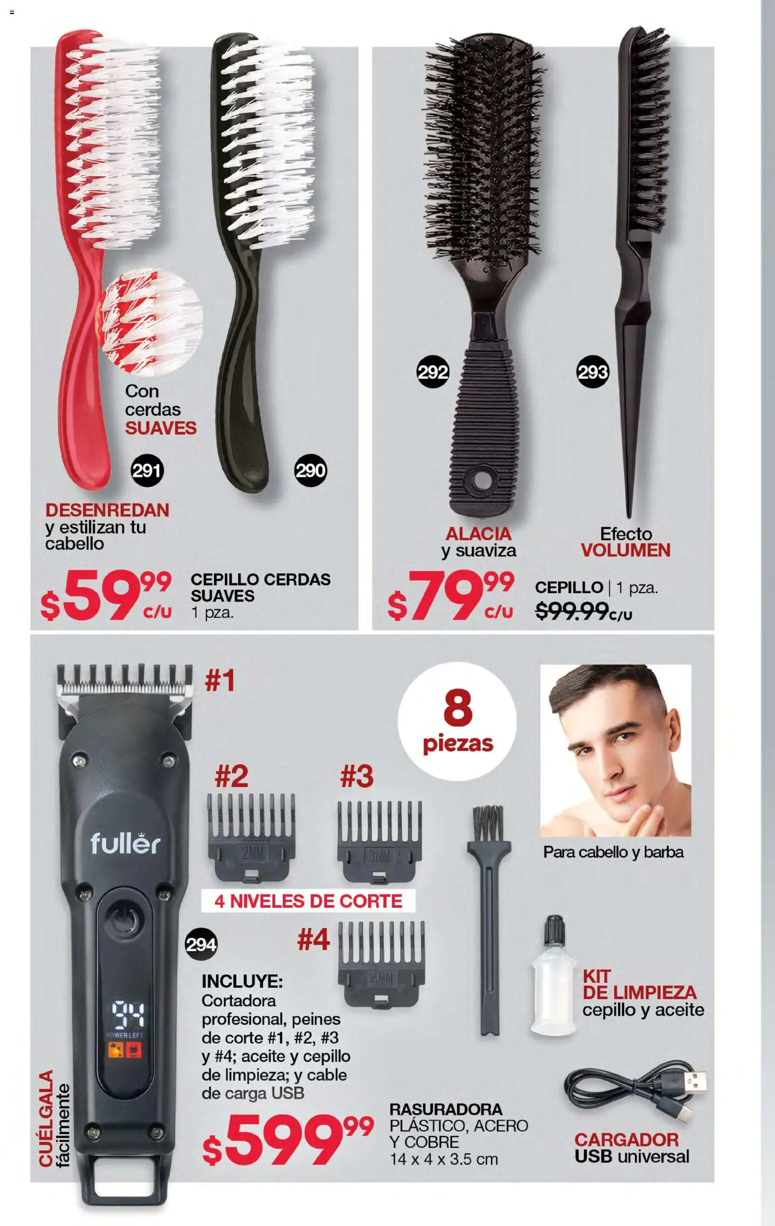 Nuevas ofertas de Fuller válidas en toda la República Mexicana desde el 05/08/2026. ¡Encuentra las mejores ofertas en Fuller campaña 9 2026! | Página: 74 | Productos: Usb, Cargador, Cable, Rasuradora