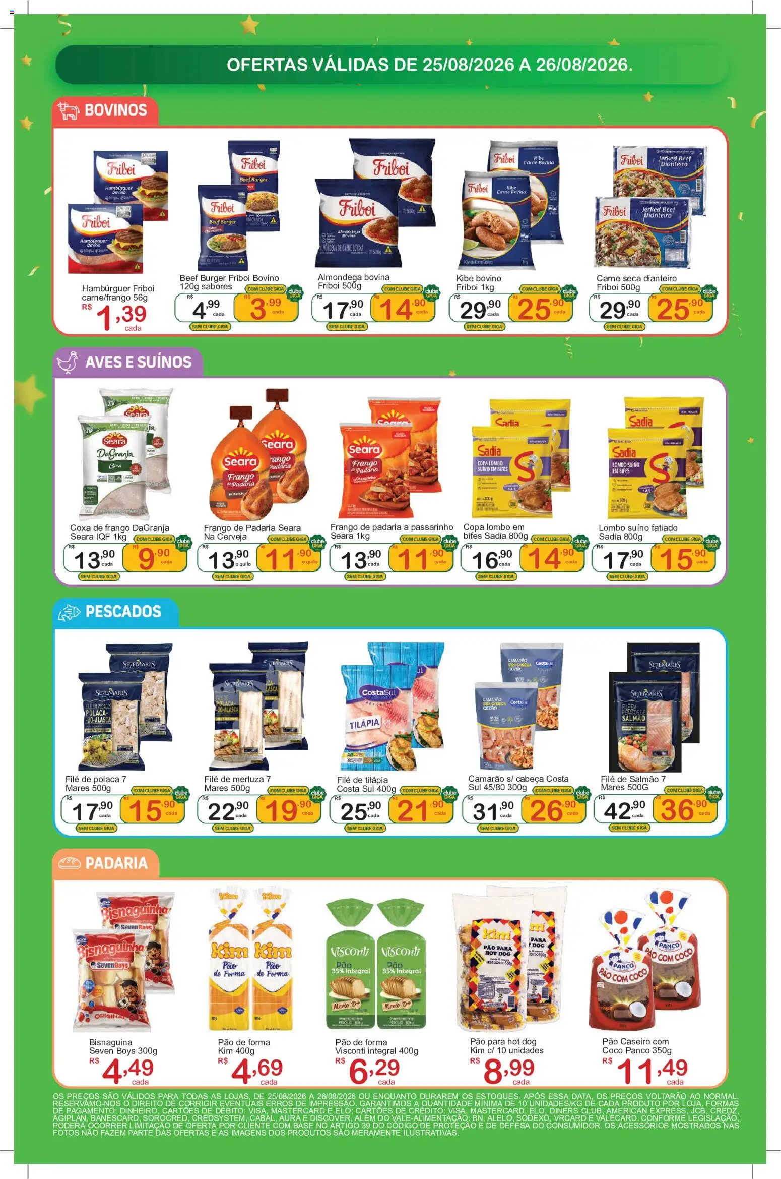 GIGA Atacado Folheto - válido de 25/08/2026 | Página: 2 | Produtos: Coxa de frango, Camarão, Carne, Carne seca