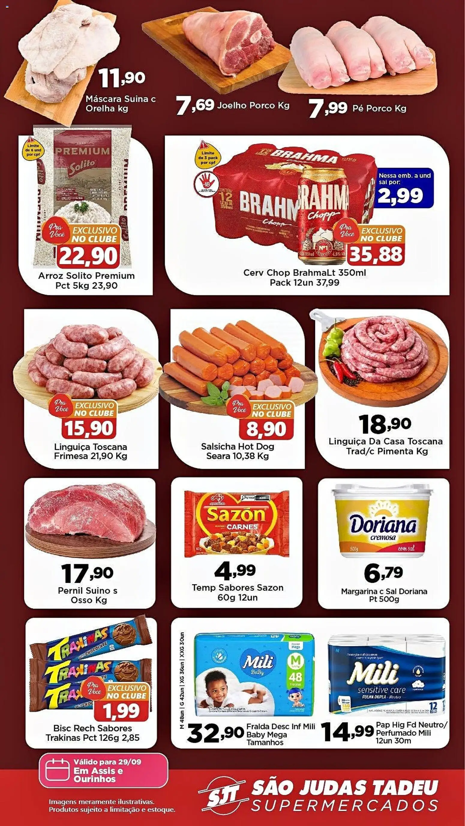 São Judas Tadeu Folheto - válido de 29/09/2026 | Página: 2 | Produtos: Pimenta, Doriana, Pernil, Arroz solito premium