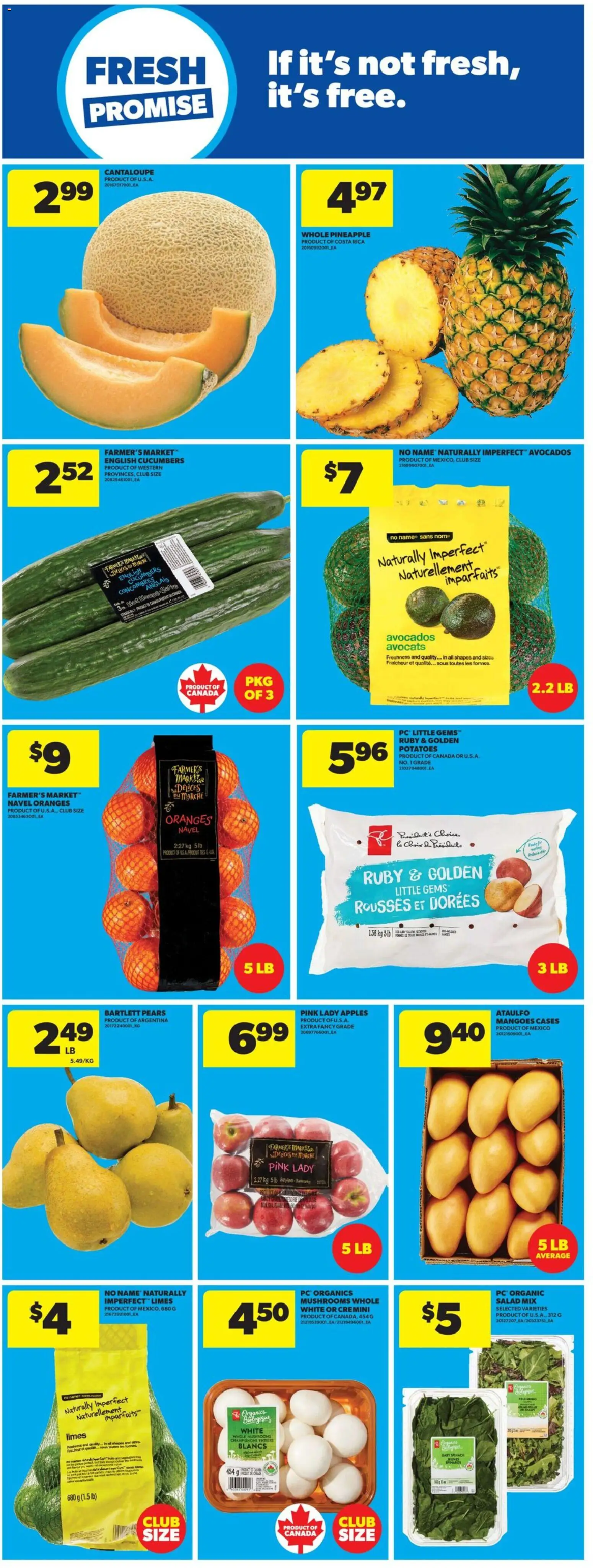 Real Canadian Superstore flyer valid from 18.06.2026 | Page: 23 | Products: Cucumbers, Salad, Apples, Oranges