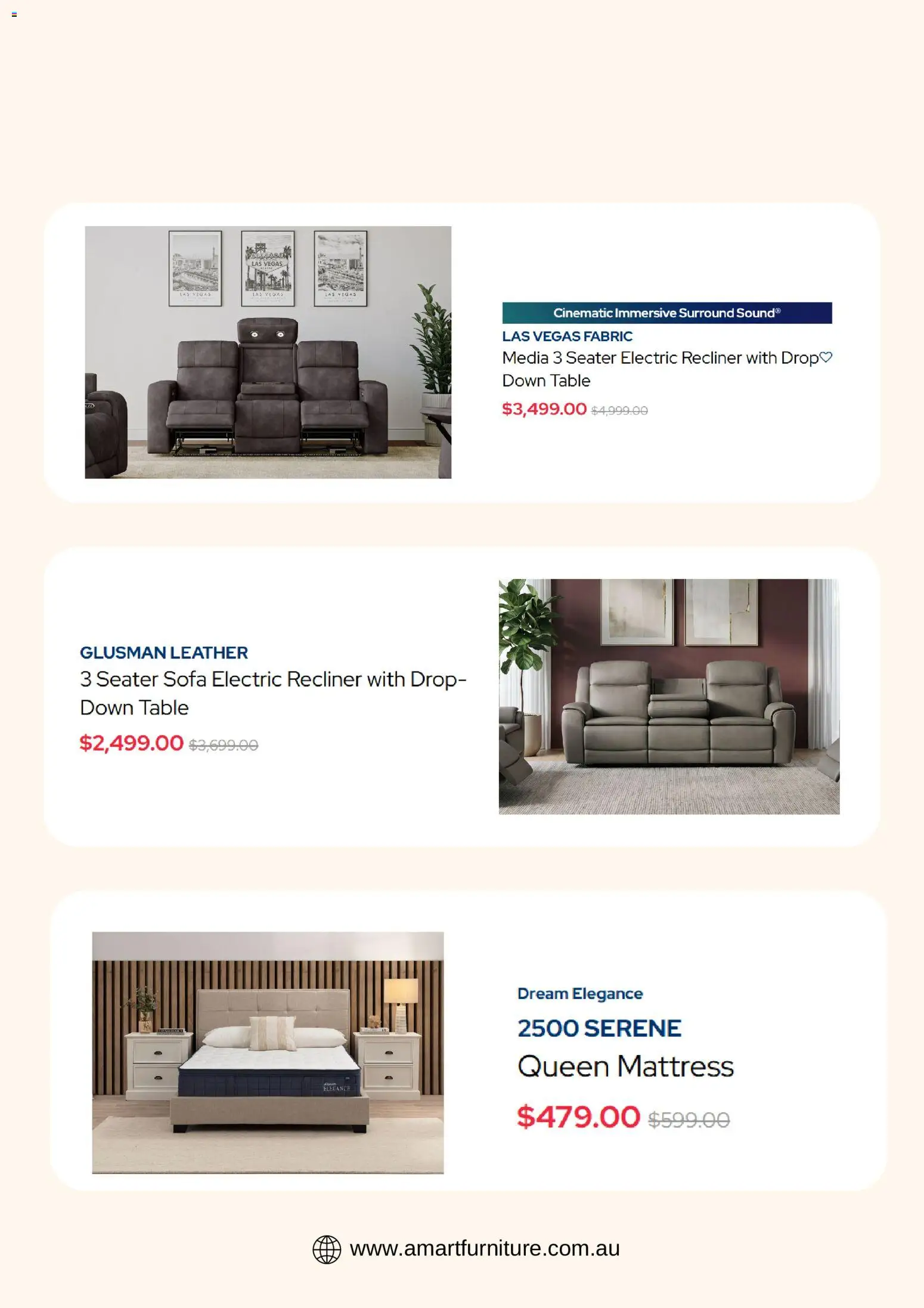 Amart Furniture catalogue - valid from 21/08/2026 | Page: 5 | Products: Sofa, Table, Recliner, Mattress