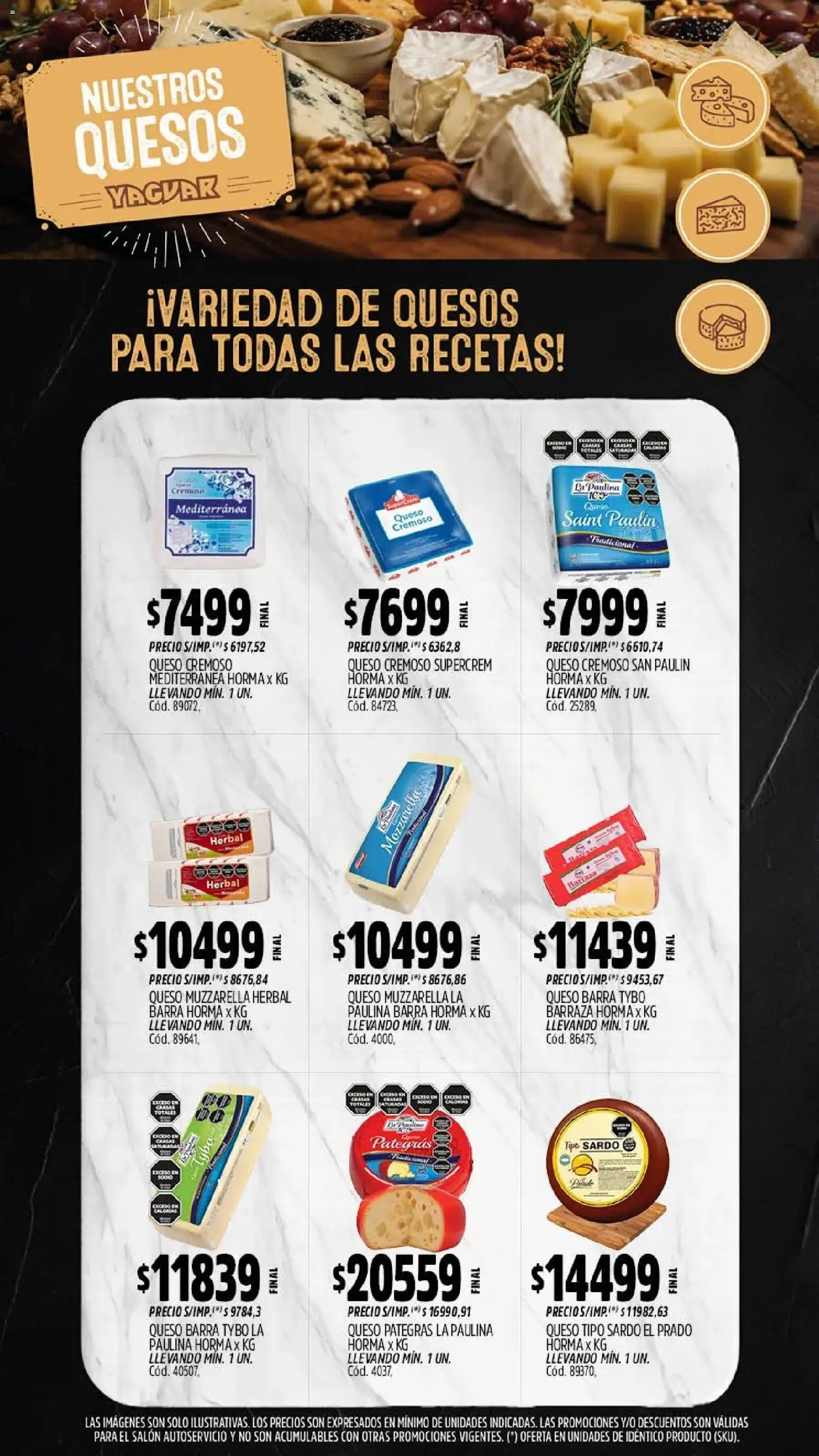 Yaguar - Oferta Semanal Misiones │ válido desde el 21/09/2026 | Página: 8 | Productos: Mozzarella, Muzzarella, Queso