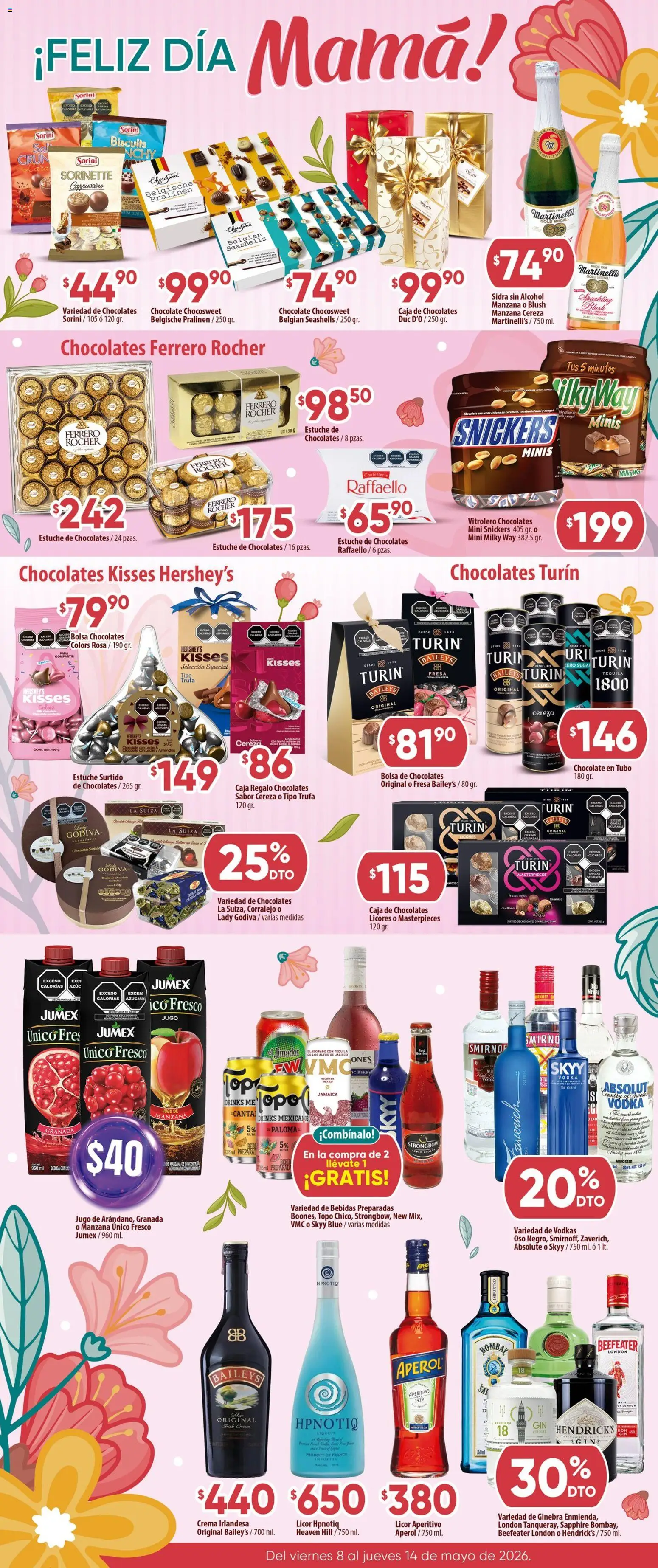 Nuevas ofertas de Calimax válidas en toda la República Mexicana desde el 08.05.2026. ¡Encuentra las mejores ofertas en Calimax folleto! | Página: 3 | Productos: Crema, Leche, Ginebra, Tequila