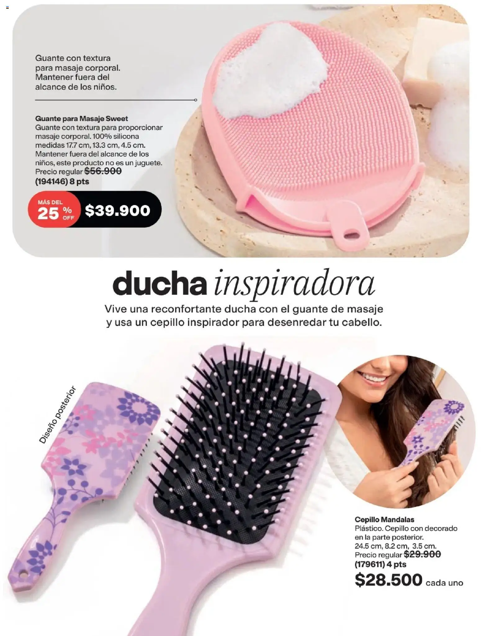 Avon revista - valida desde el 15/07/2026 | Página: 166 | Productos: Guante, Ducha, Cepillo