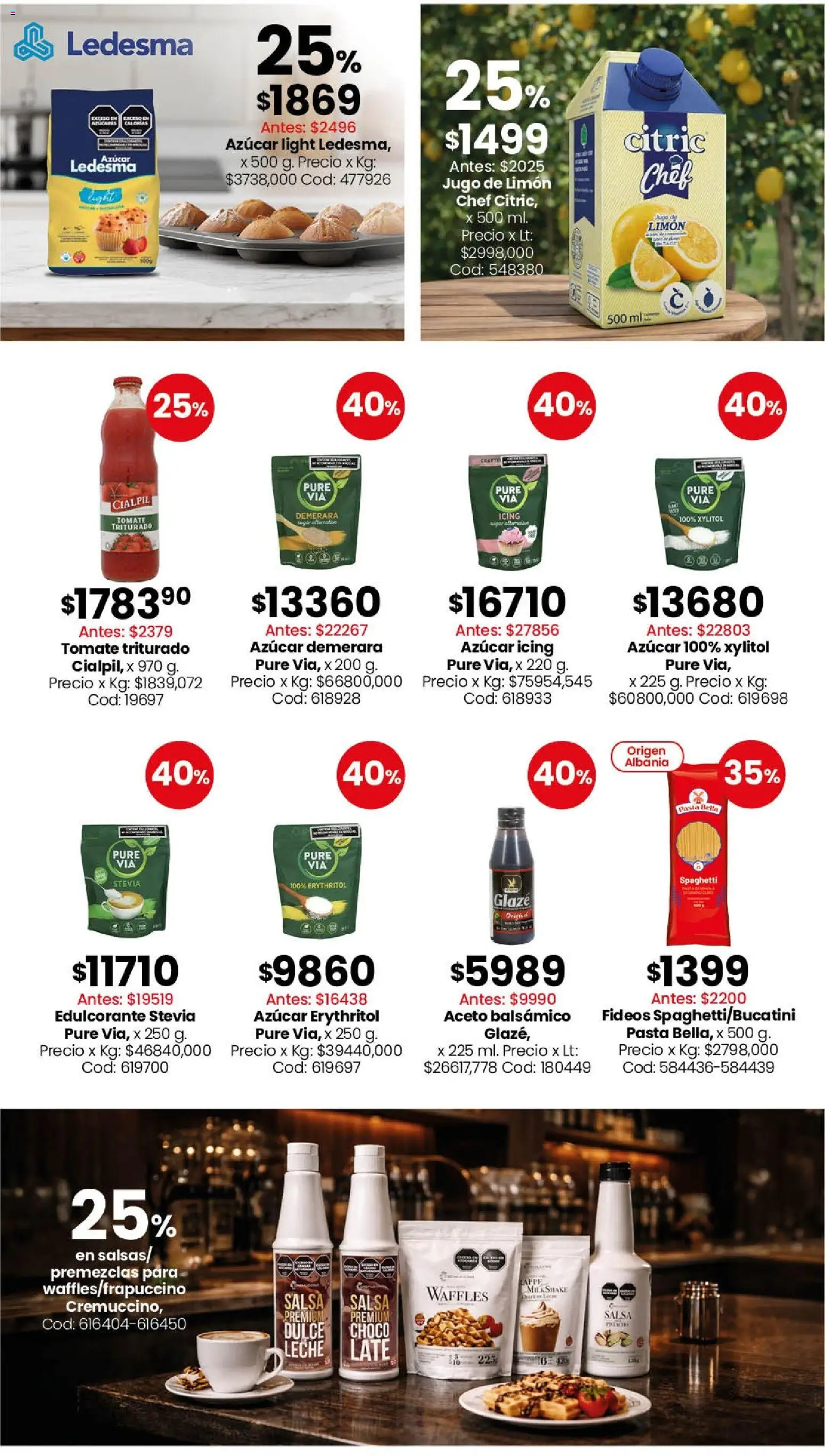 Coto - Ofertas Semanales │ válido desde el 20.04.2026 | Página: 5 | Productos: Aceto, Edulcorante, Limón, Pasta