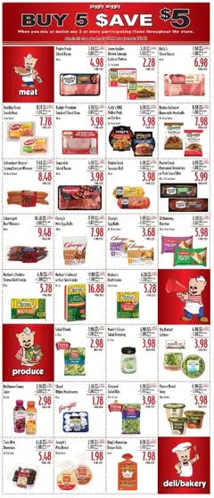 Preview of Piggly Wiggly weekly ads valid from 07/08/2026 | Page: 6 | Products: Mushrooms, Bread, Juice, Salad
