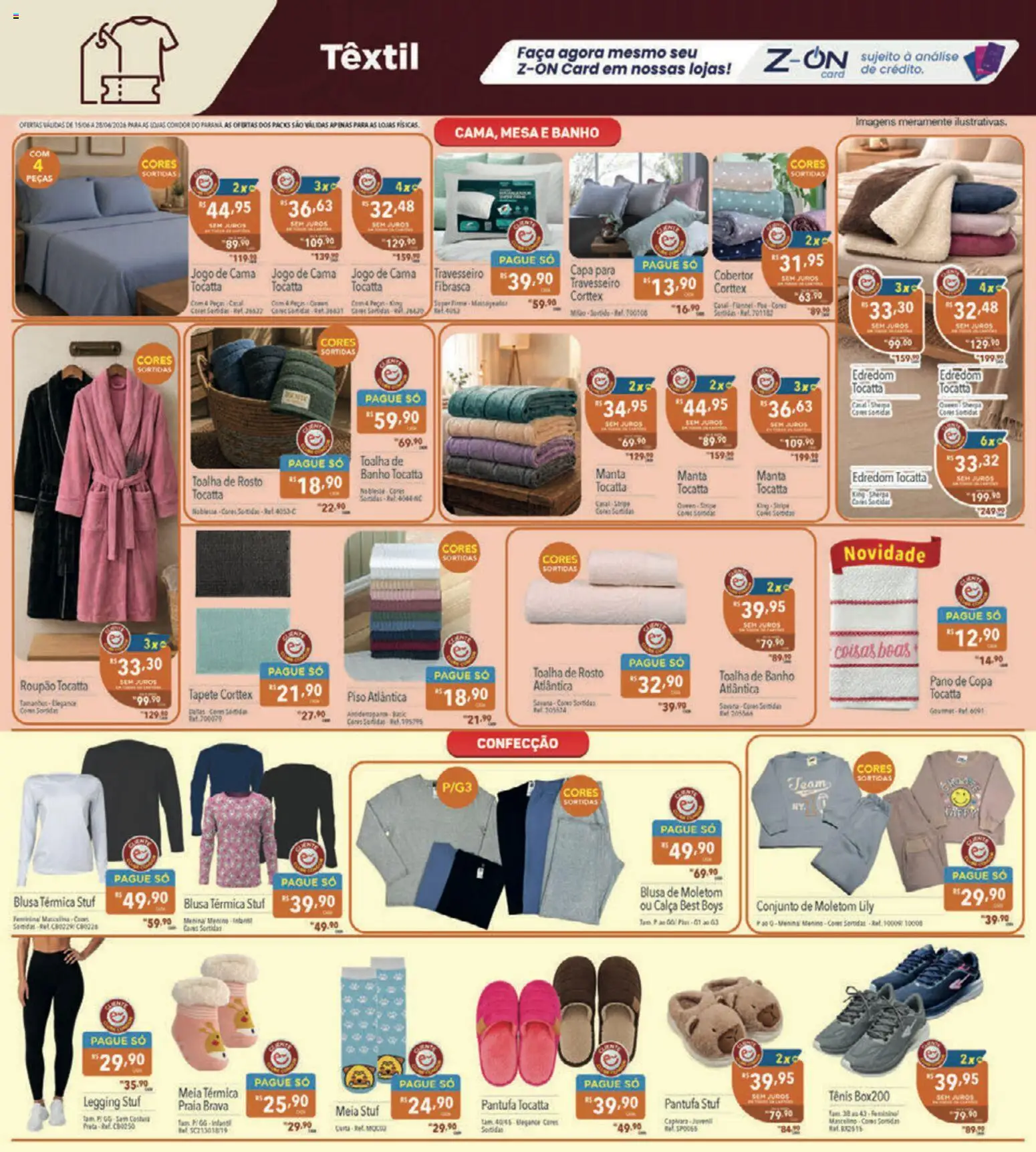 Supermercados Condor Folheto - válido de 15.06.2026 | Página: 27 | Produtos: Jogo de cama, Edredom, Blusa, Calça